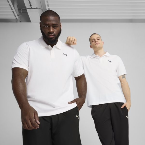 Essentials Pique Polo Men, PUMA White, large-MEX