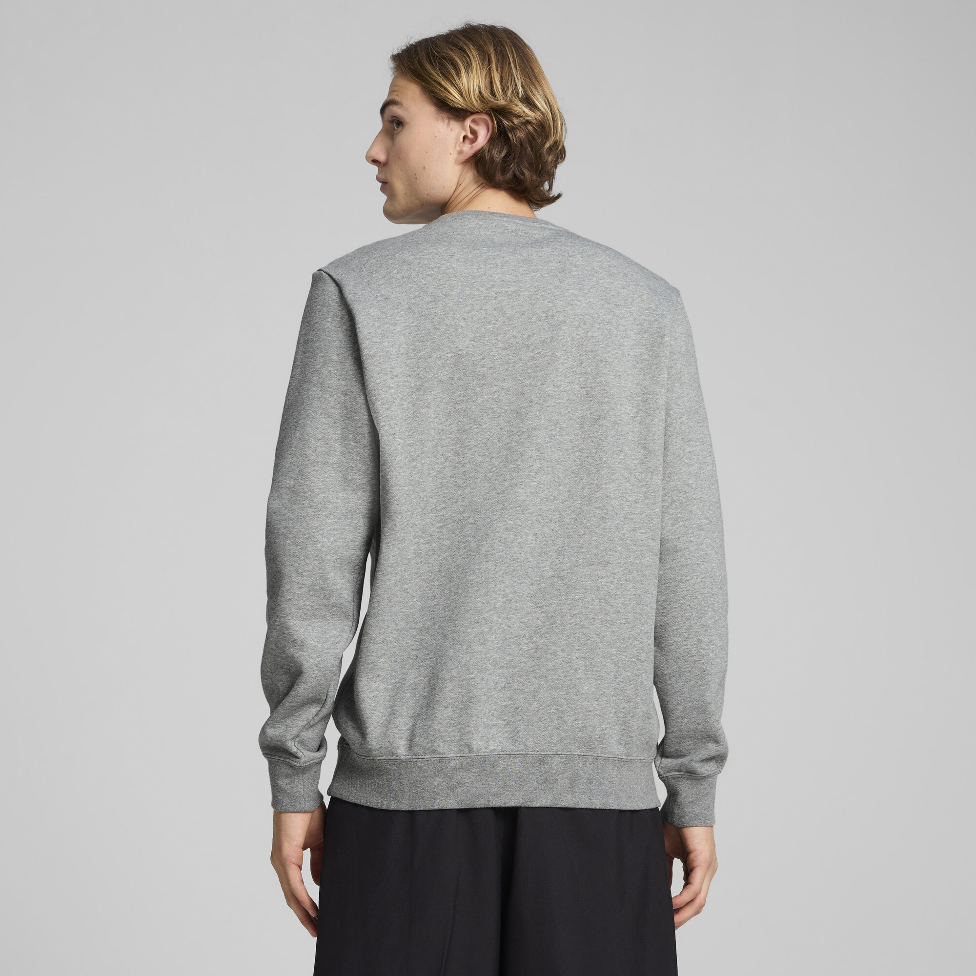 PUMA Essentials No. 1-logo top met ronde hals voor Heren, Grijs, Maat M thumbnail 5