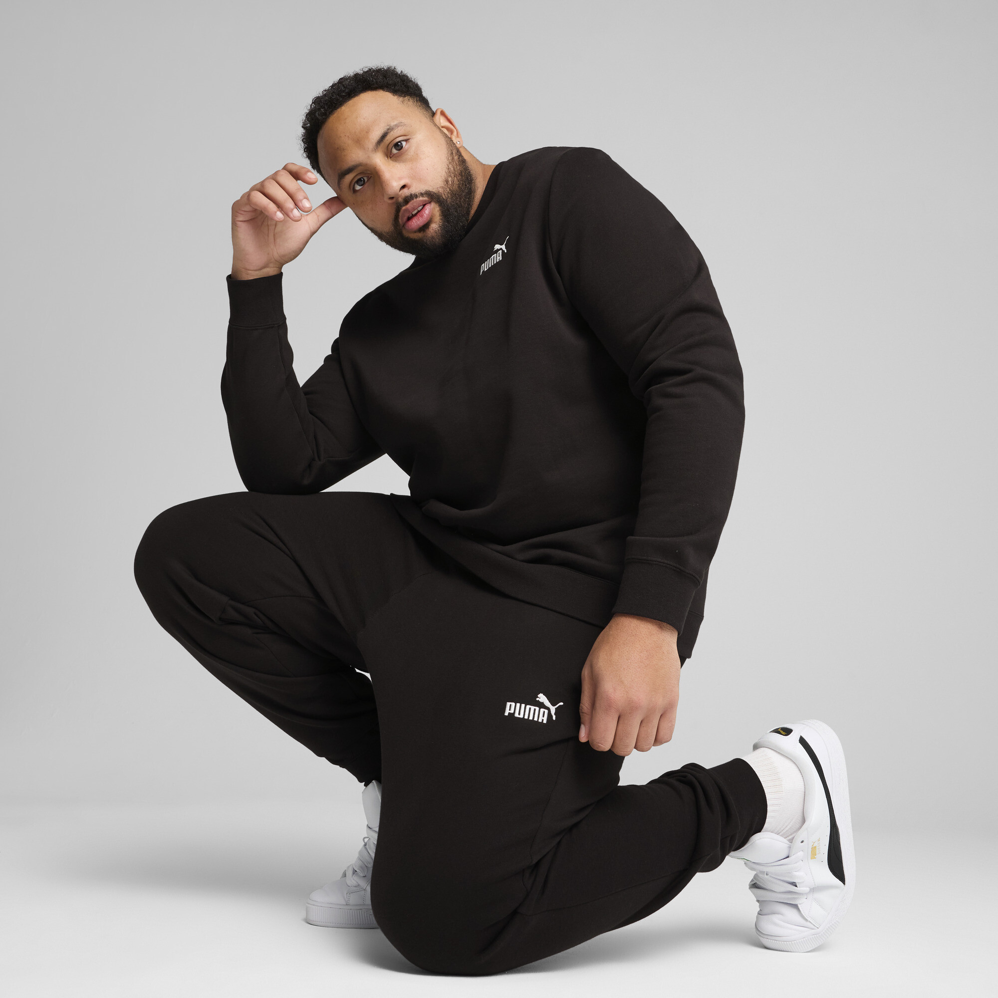 PUMA Essentials No. 1-logo top met ronde hals voor Heren, Zwart, Maat XL thumbnail 6