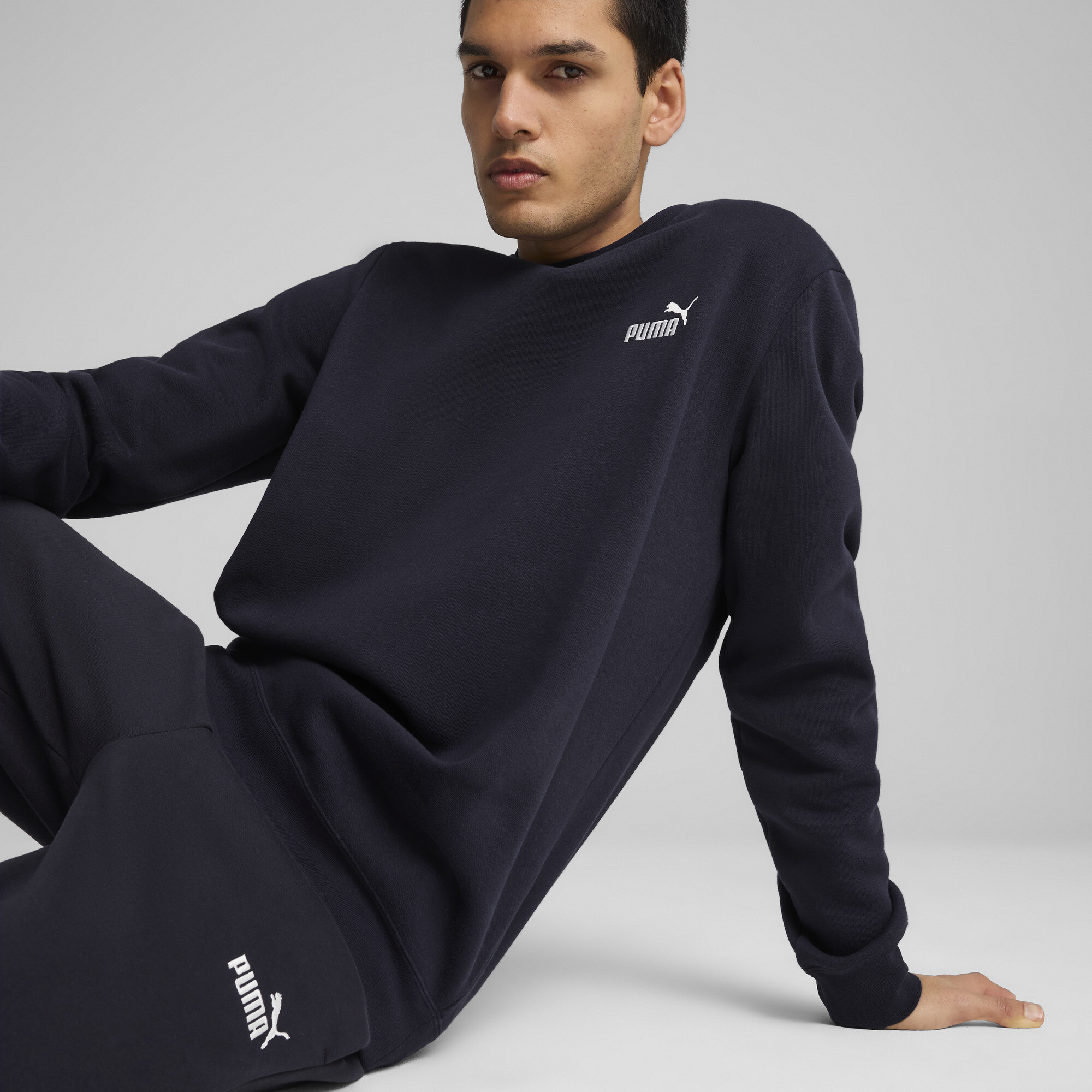 PUMA ESS Small No. 1 Logo Crew FL Heren tshirt - new navy - Maat S