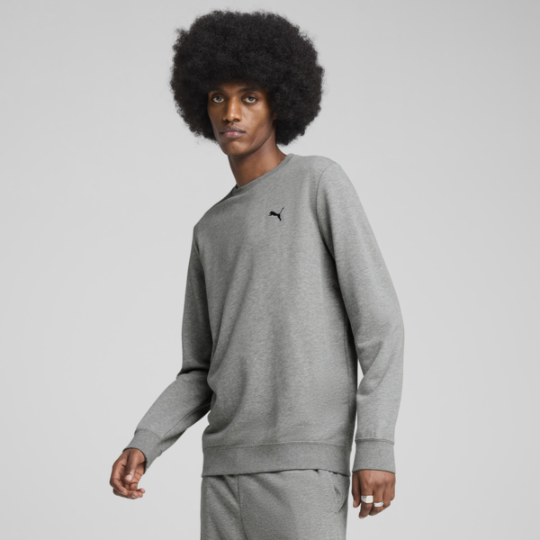 Buzo de cuello redondo para hombre Essentials, Medium Gray Heather, large-ARG