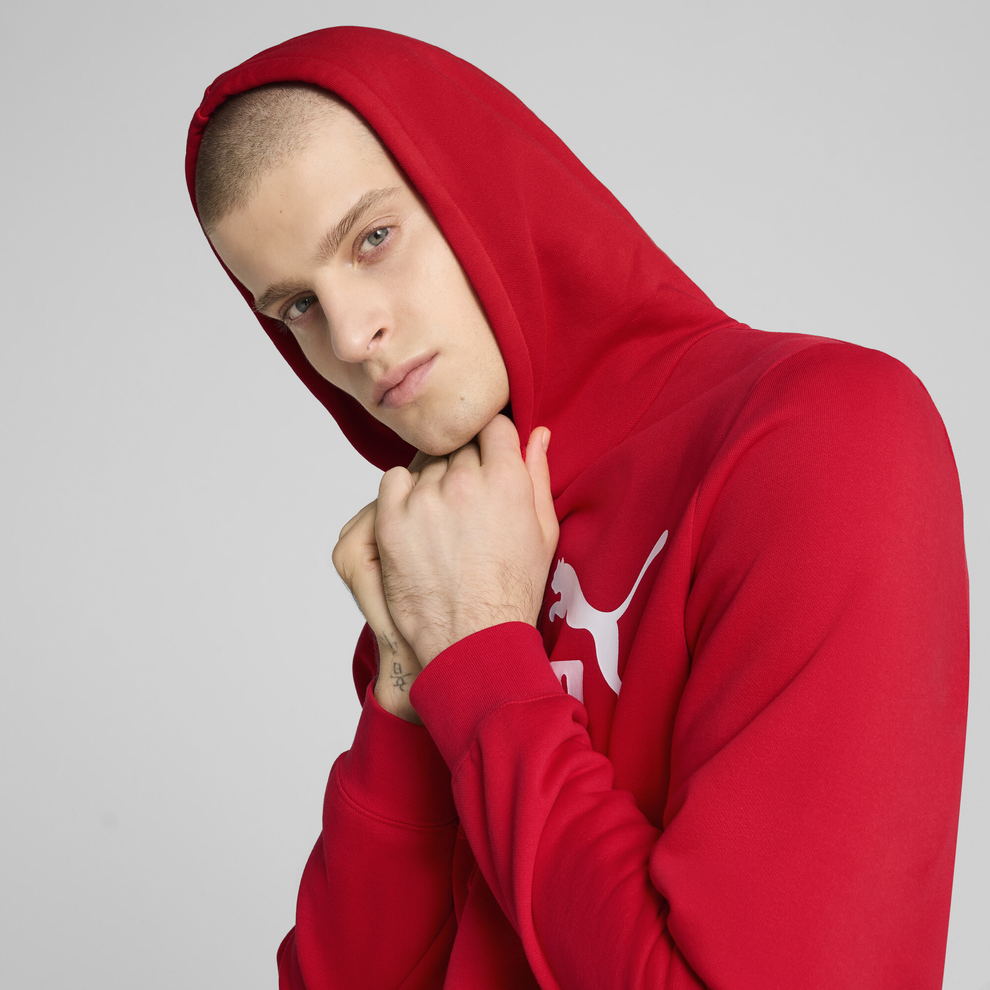 PUMA Essentials No. 1-logo hoodie voor Heren, Rood, Maat XS thumbnail 7