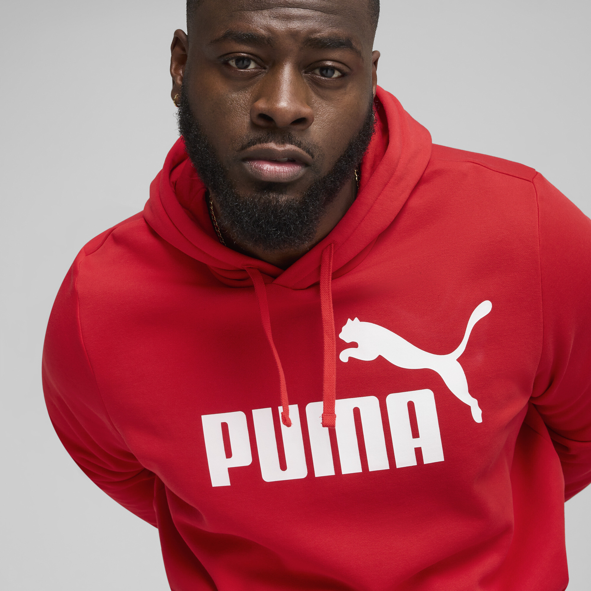 PUMA Essentials No. 1-logo hoodie voor Heren, Rood, Maat XS thumbnail 4
