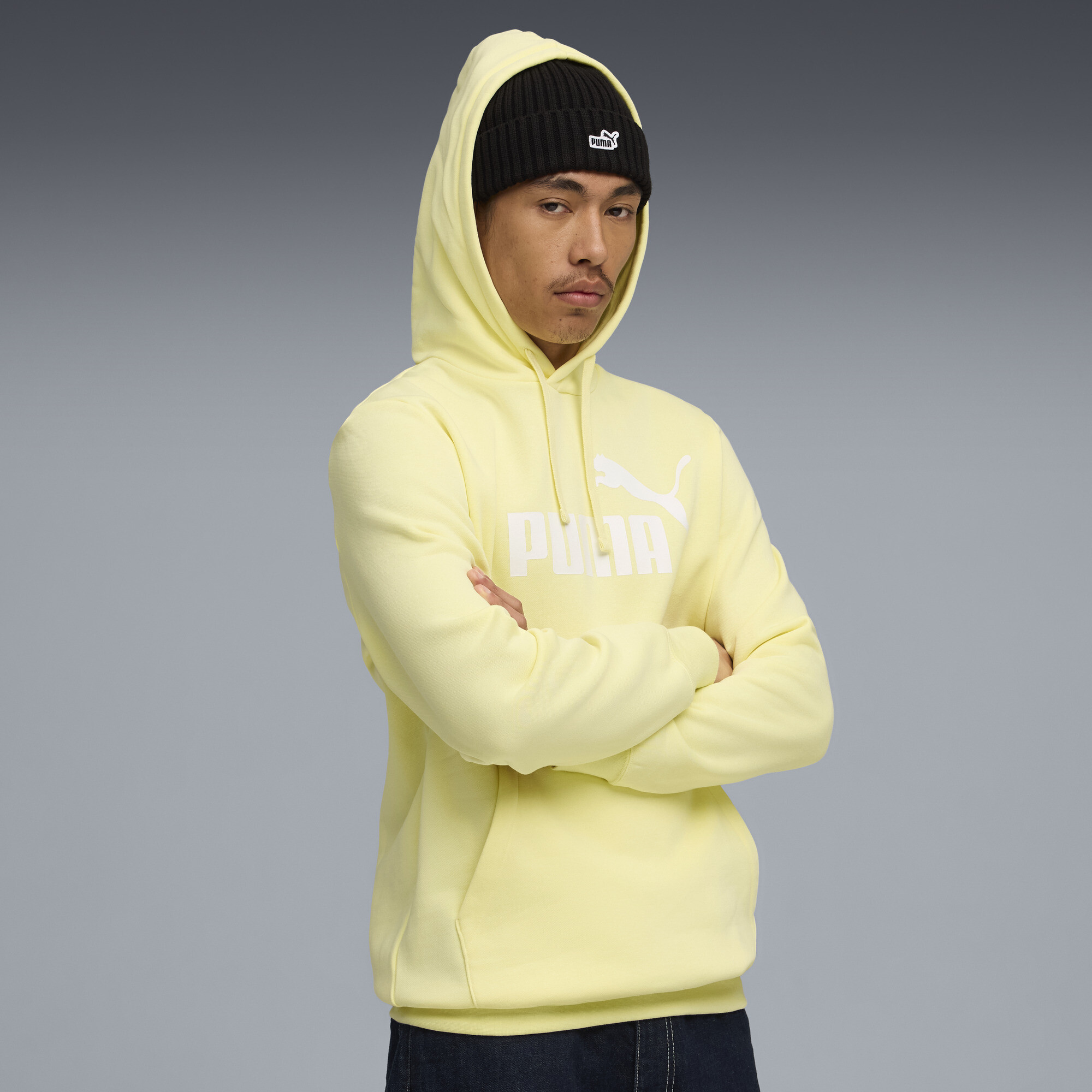 Puma Essentials No. 1 Logo Men's Hoodie In Gold
