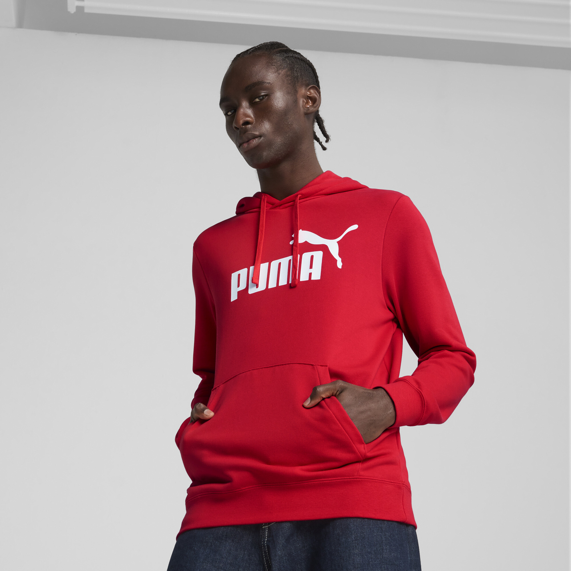PUMA Essentials No. 1 Logo Men's Hoodie in Red, Size XXL