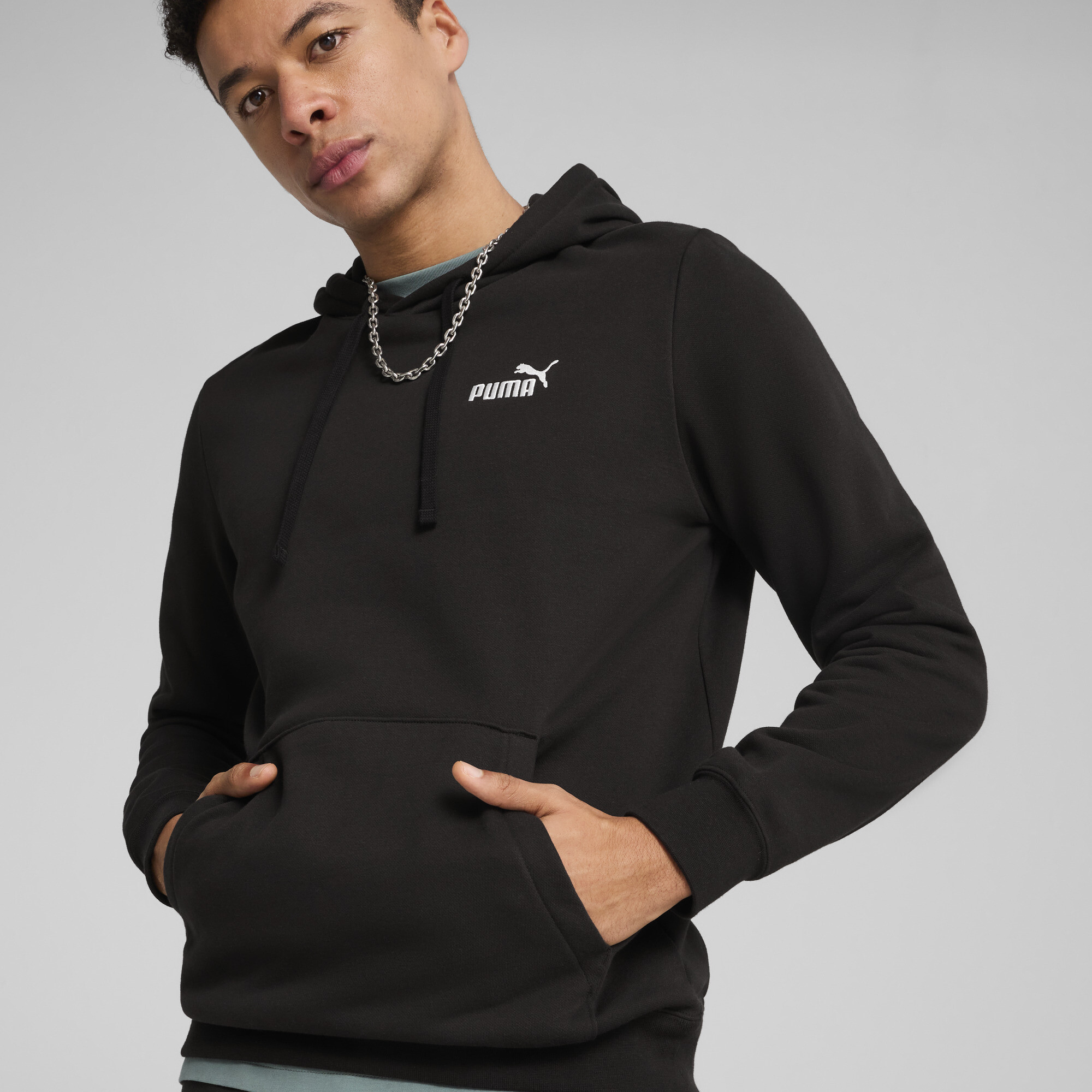 PUMA Essentials hoodie met No. 1-logo voor Heren, Zwart, Maat L thumbnail 7