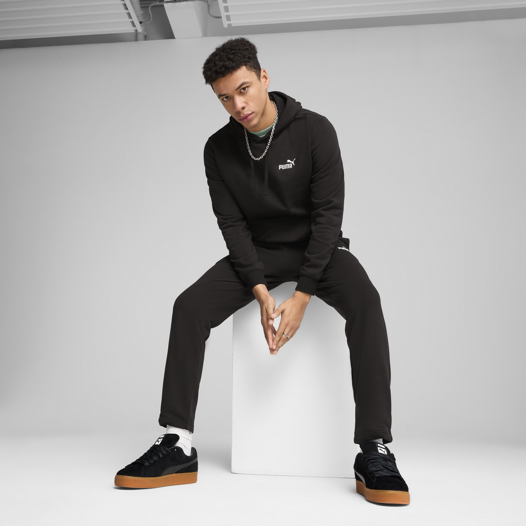 PUMA Essentials hoodie met No. 1-logo voor Heren, Zwart, Maat L thumbnail 6