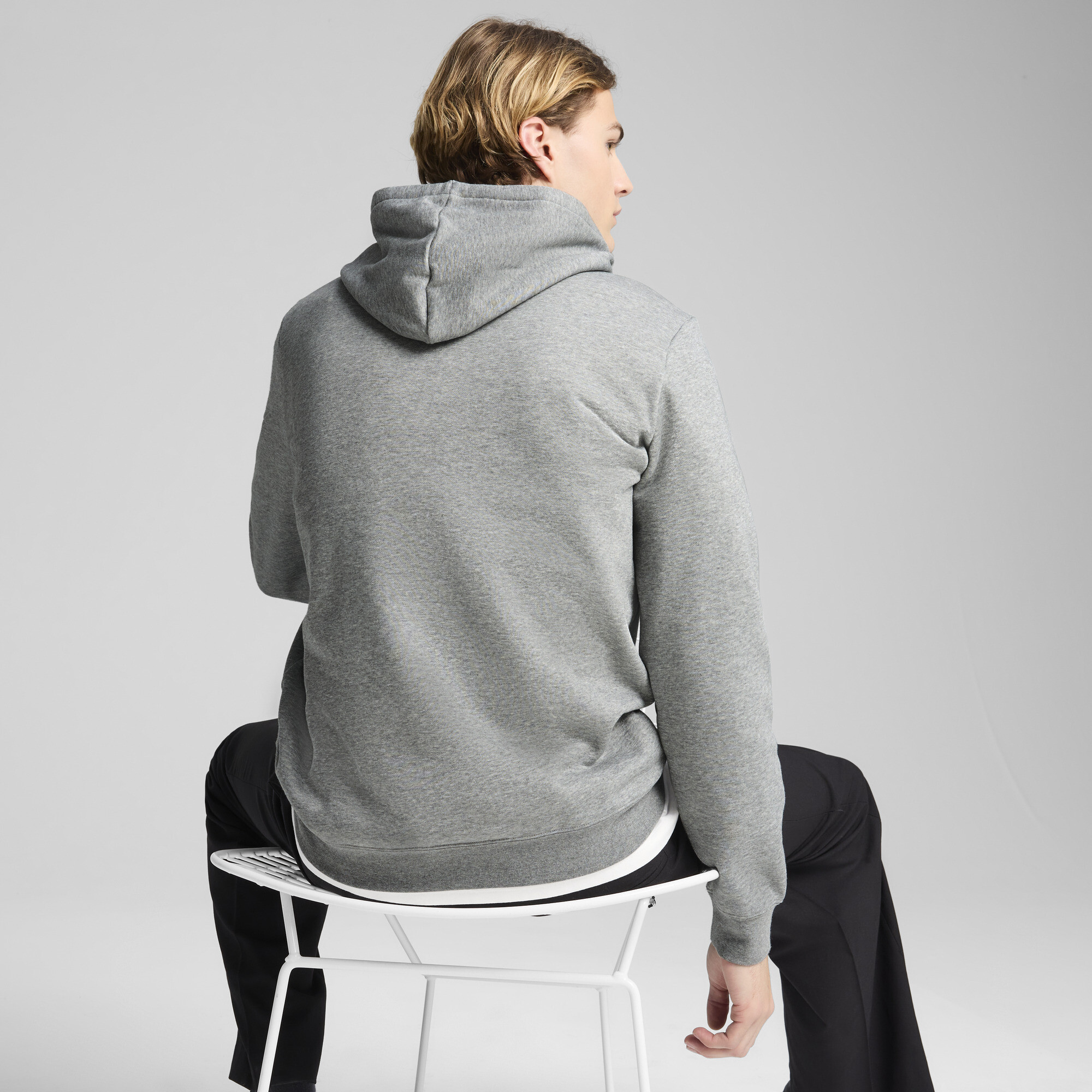 PUMA Essentials hoodie met No. 1-logo voor Heren, Grijs, Maat 4XL thumbnail 5