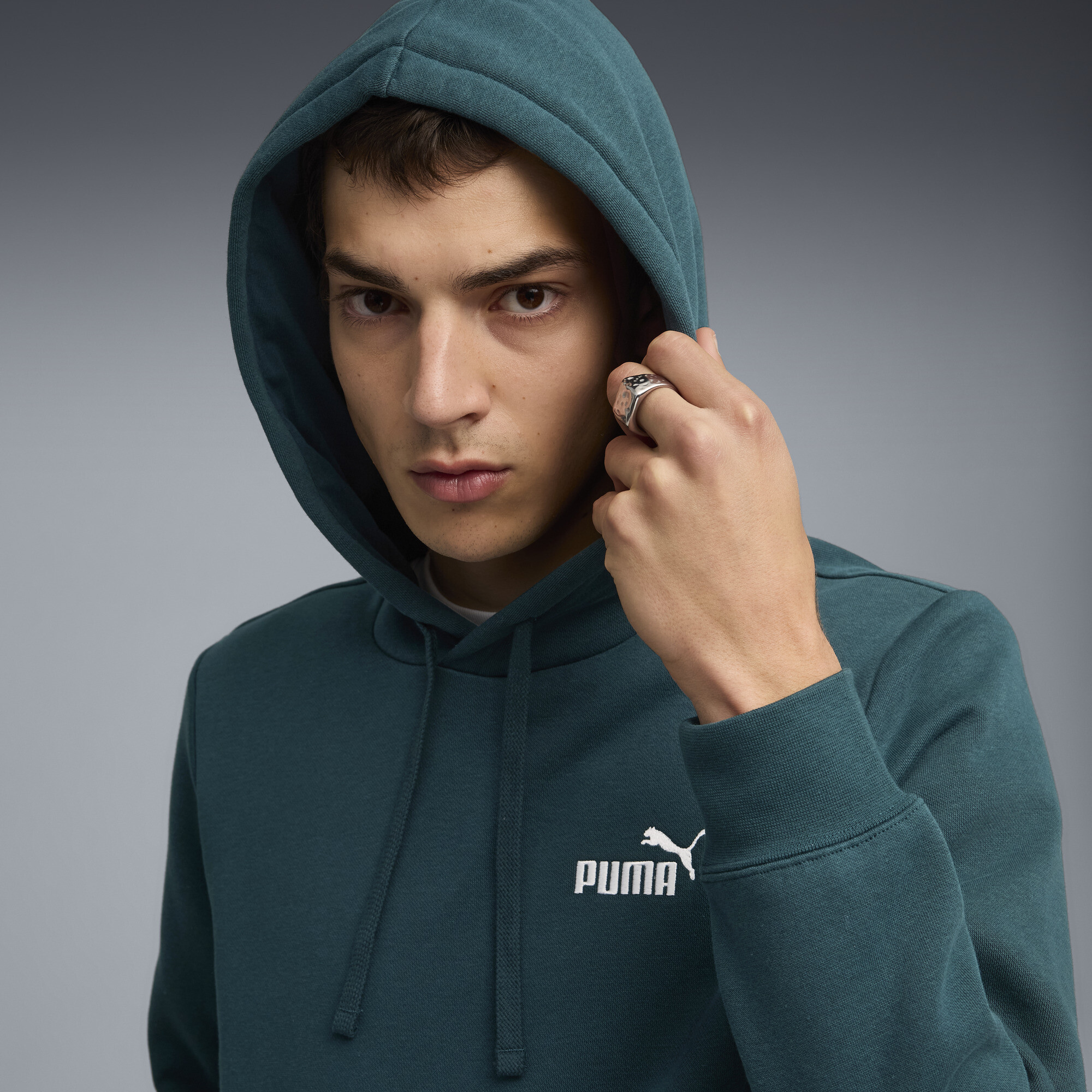 PUMA Essentials hoodie met No. 1-logo voor Heren, Groen, Maat L thumbnail 7