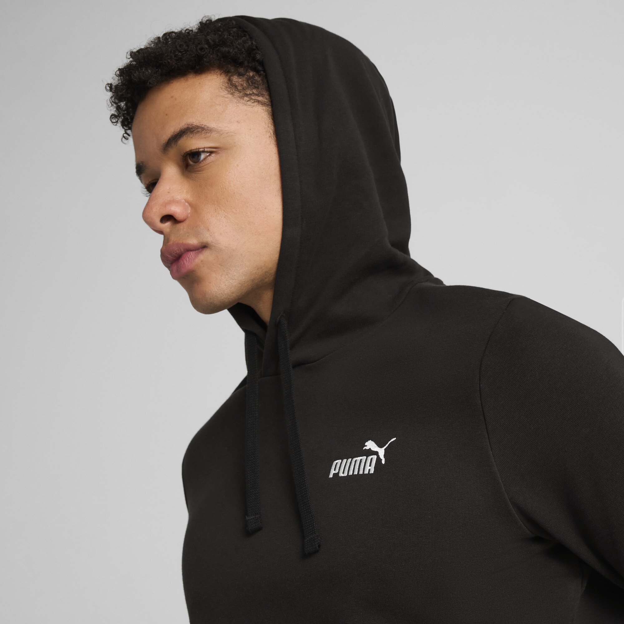 PUMA Essentials hoodie met No. 1-logo voor Heren, Zwart, Maat S thumbnail 4