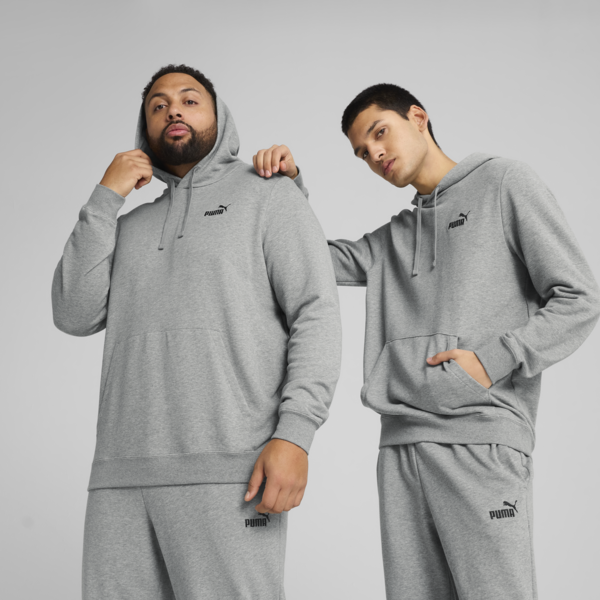 Essentials Small No. 1 Logo Hoodie Men, Medium Gray Heather, large-MEX