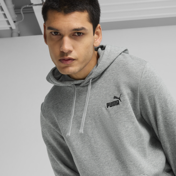 Essentials Small No. 1 Logo Hoodie Men, Medium Gray Heather, large-MEX