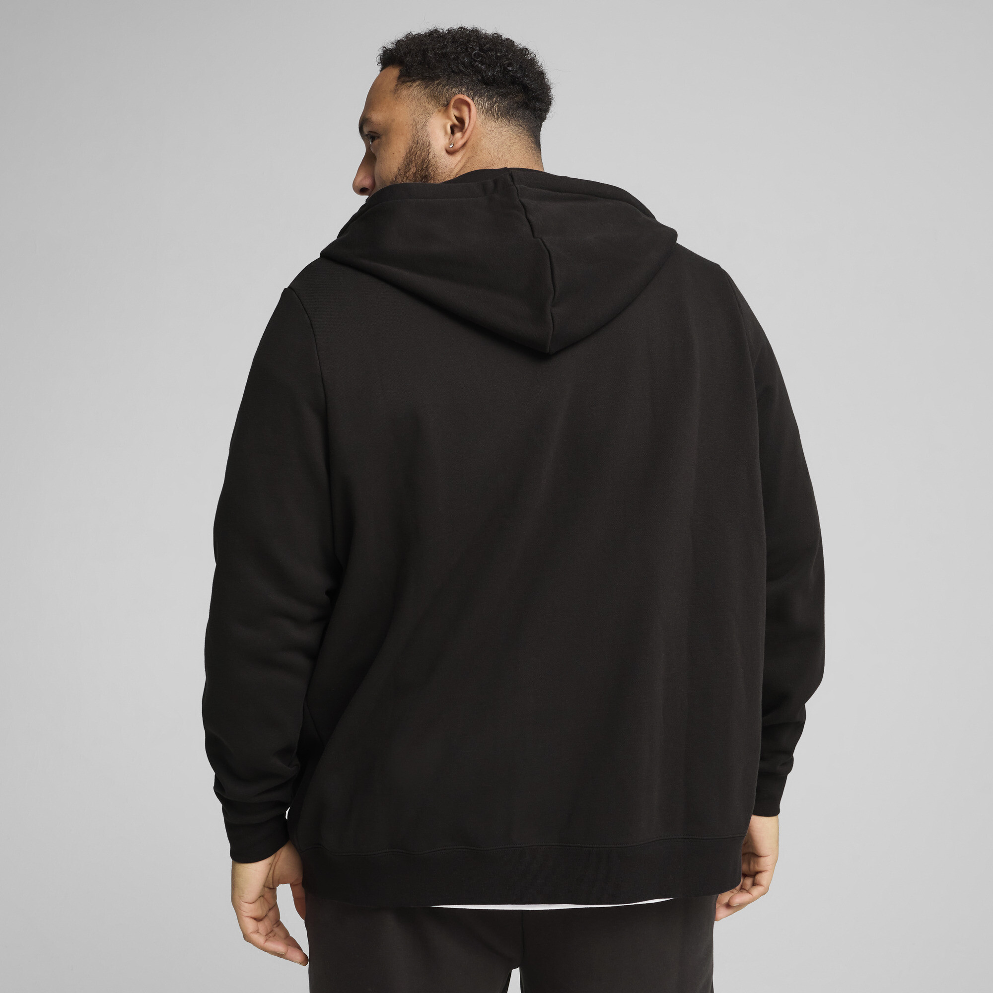 PUMA Essentials No. 1-logo hoodie met volledige rits voor Heren, Zwart, Maat XXL thumbnail 5