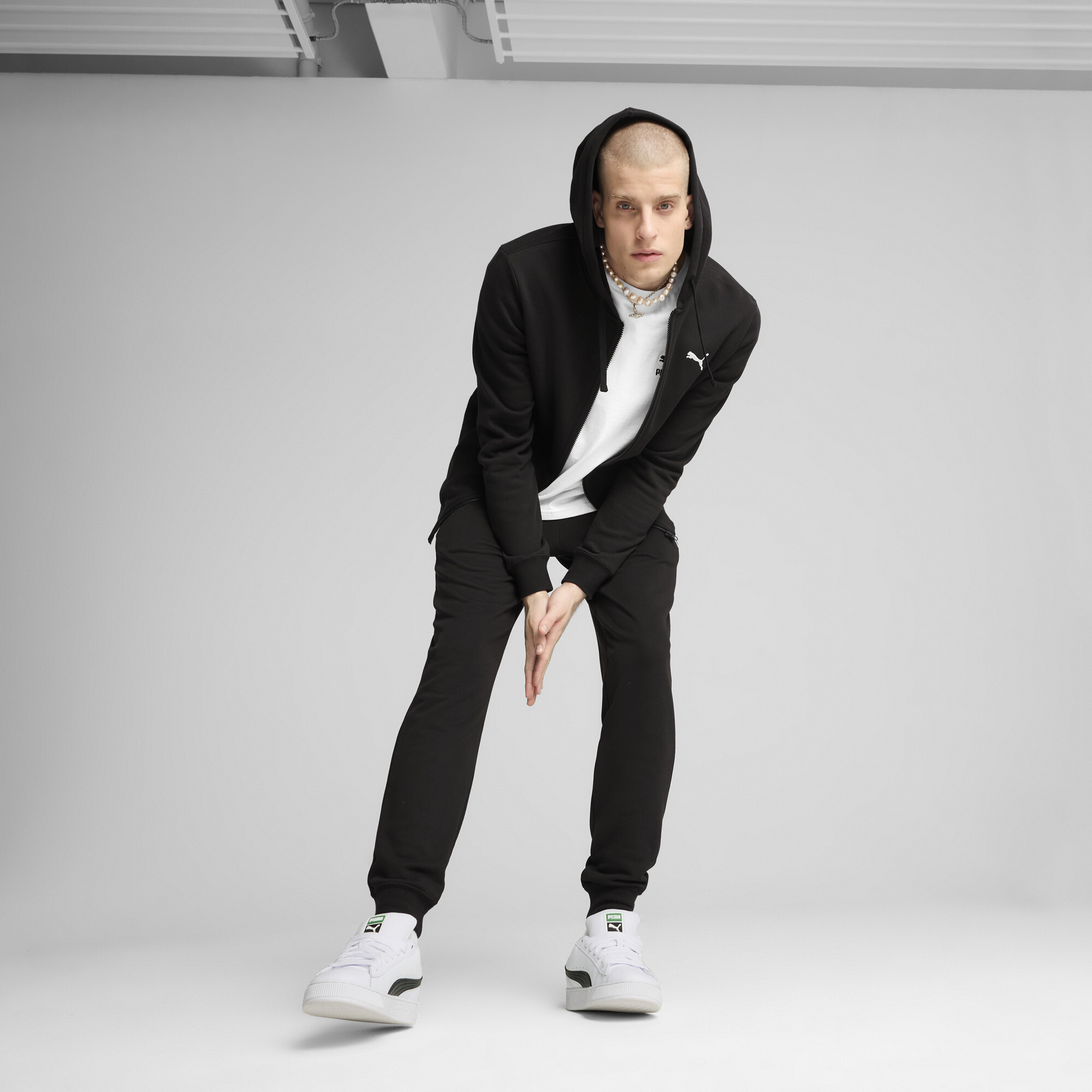 PUMA Essentials hoodie met volledige rits voor Heren, Zwart, Maat XL thumbnail 6