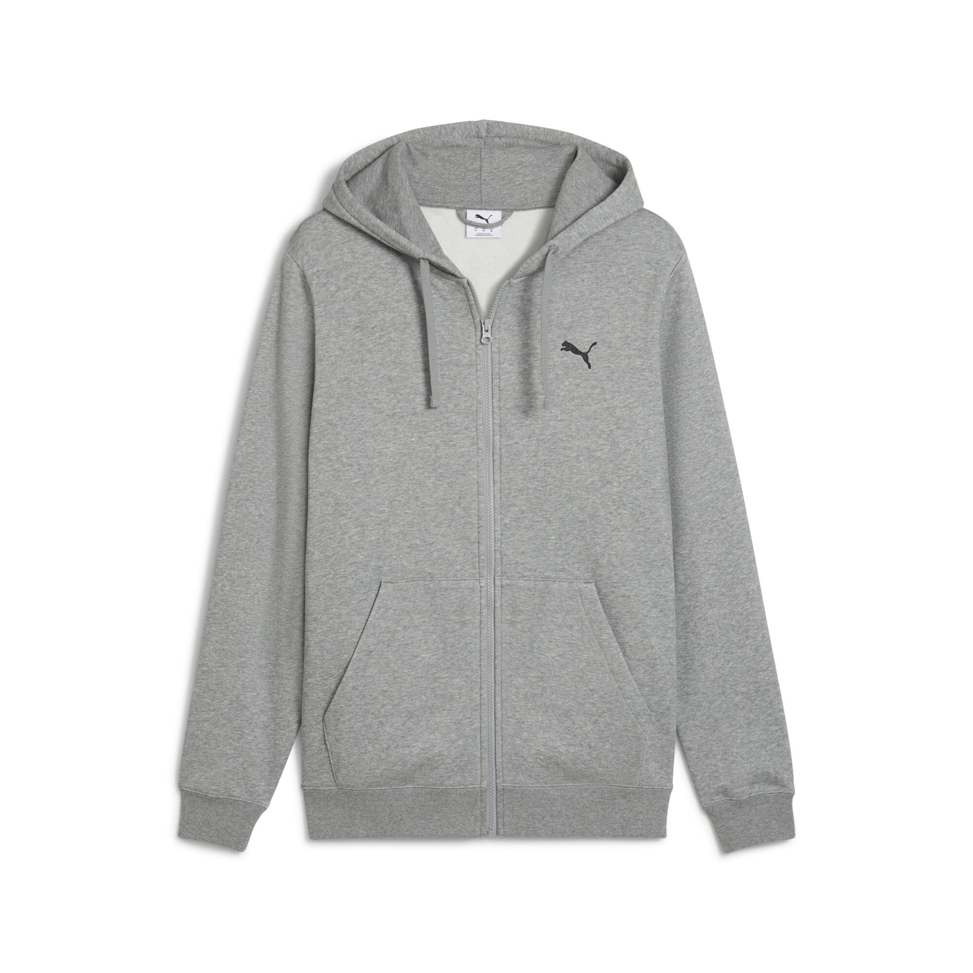 Puma Essentials Kapuzenjacke Herren | Mit Plain | Medium Gray Heather | Größe: 3XL