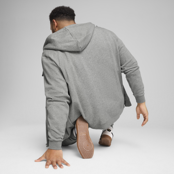 Essentials Full-Zip Hoodie Men, Medium Gray Heather, large-ZAF