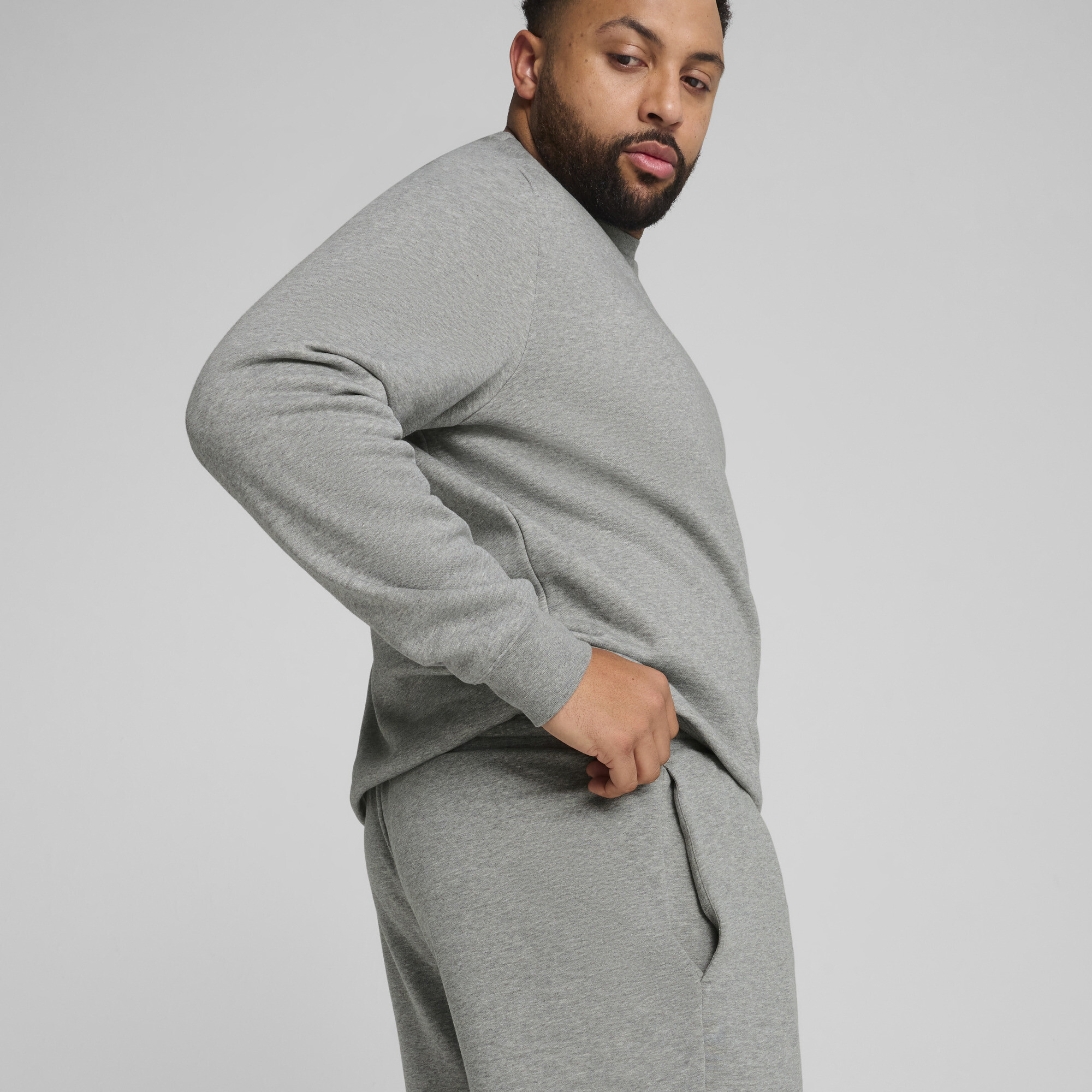 PUMA Essentials No. 1-logo short van 25,5 cm voor Heren, Grijs, Maat S thumbnail 7