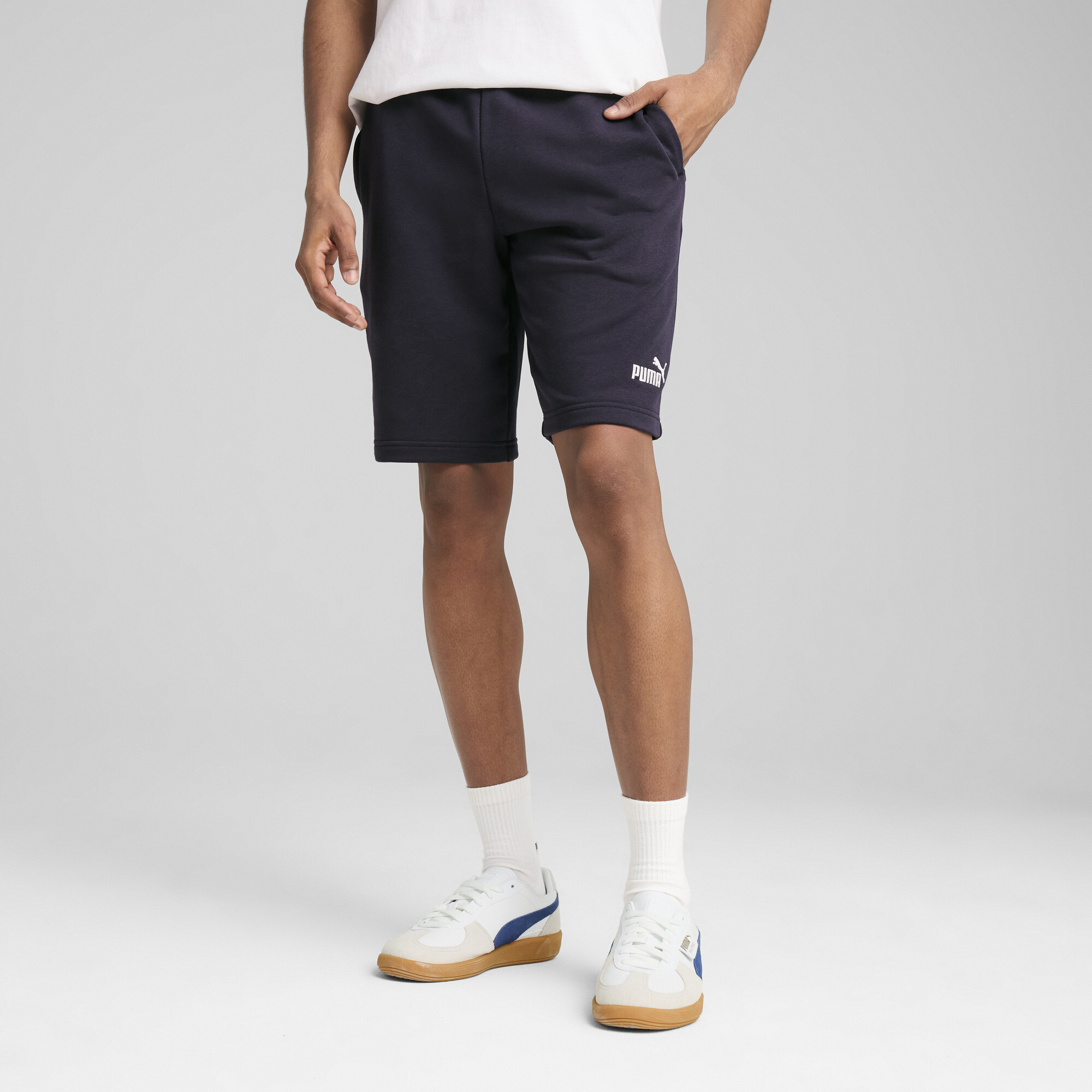PUMA Essentials No. 1-logo short van 25,5 cm voor Heren, Blauw, Maat XS