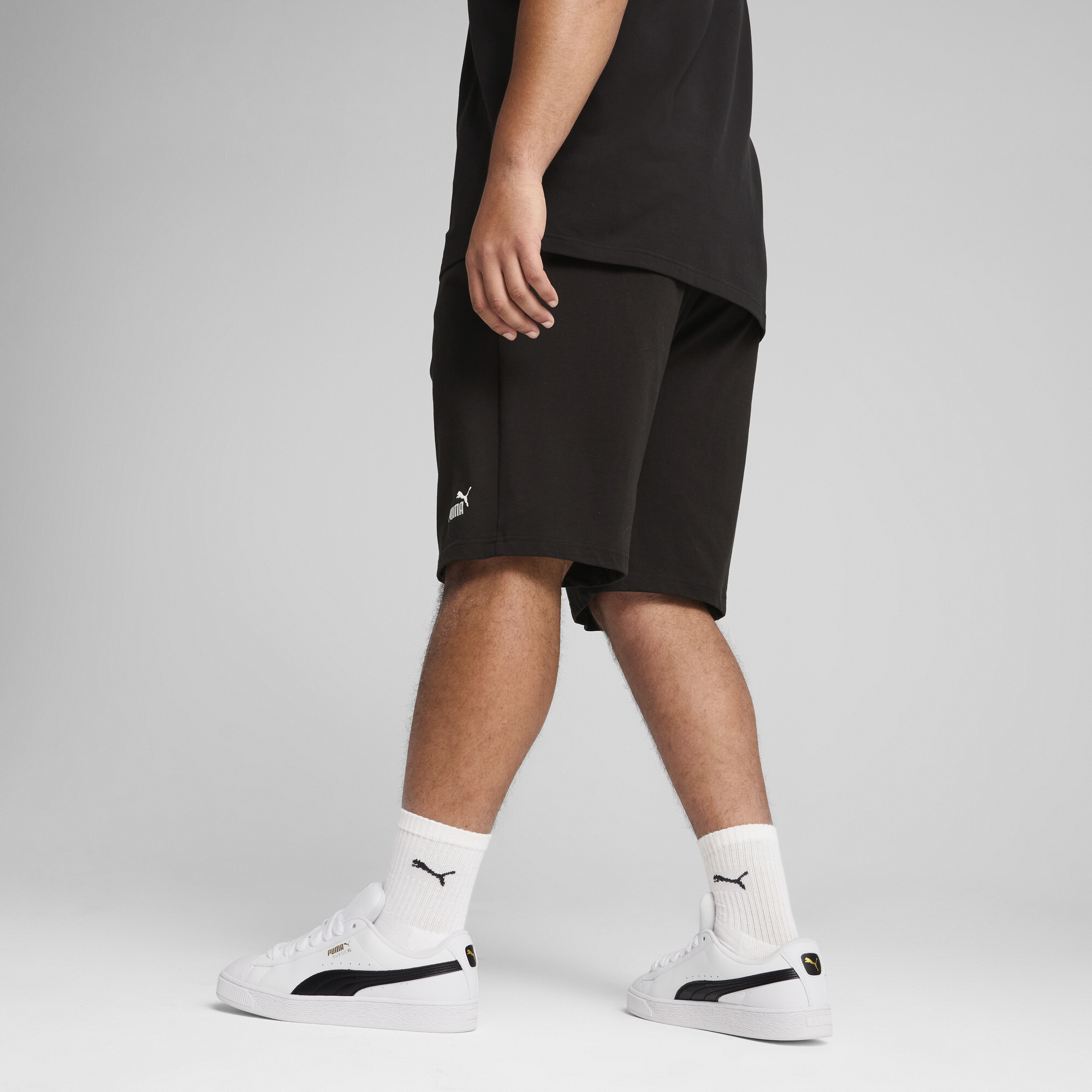 PUMA Essentials No. 1-logo jersey short van 25,5 cm voor Heren, Zwart, Maat XS thumbnail 5