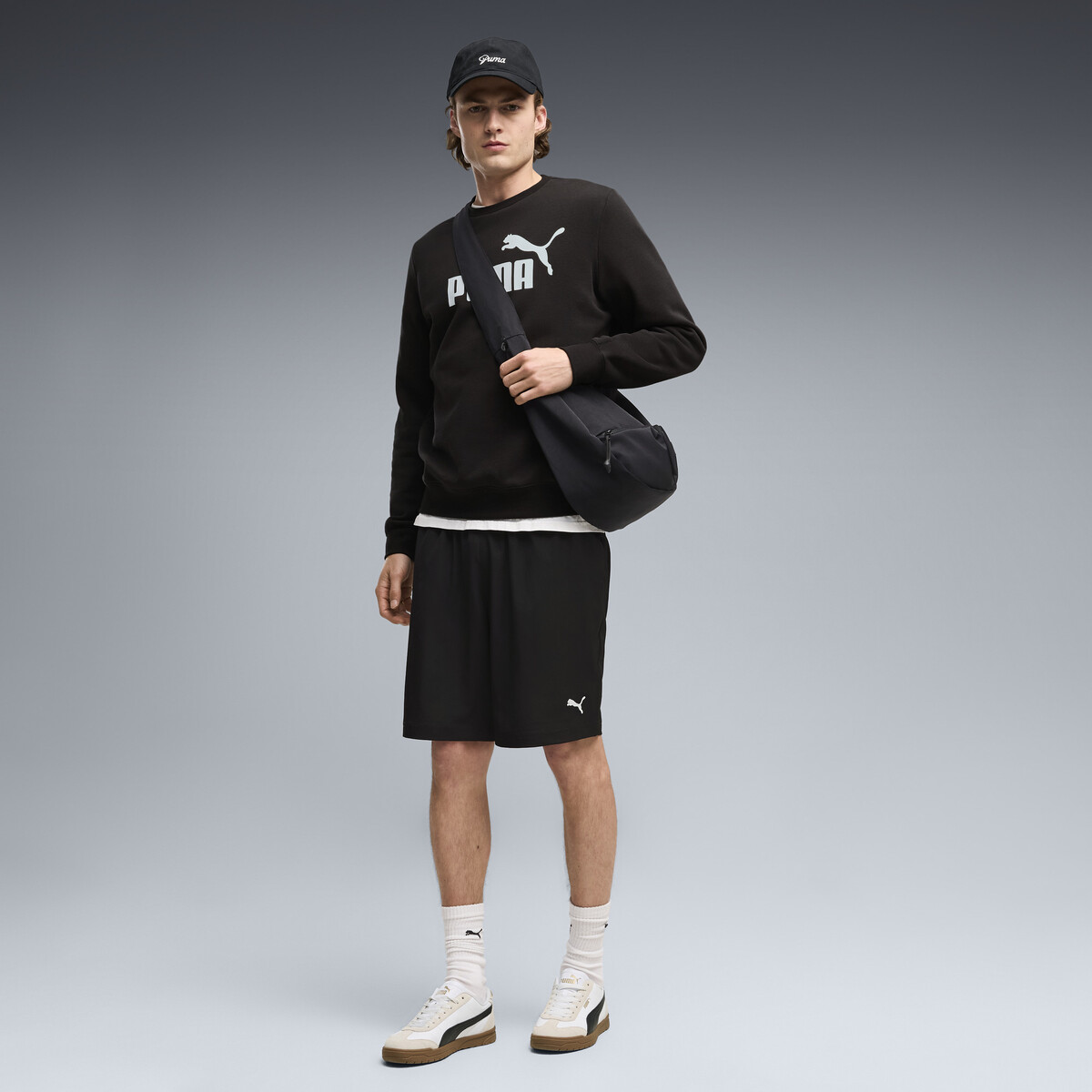 Essentials Woven Shorts in Black by PUMA, Medium
