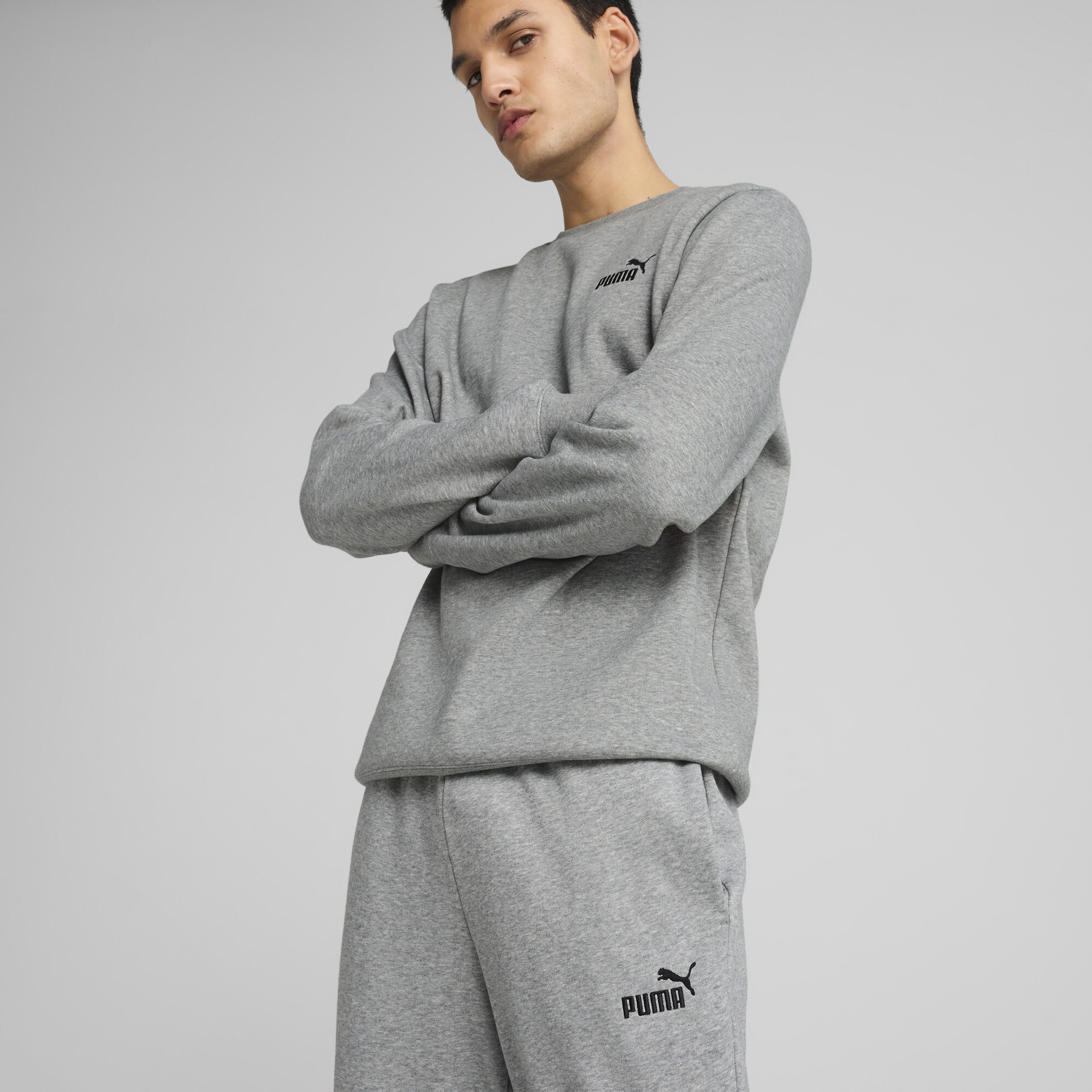 PUMA Essentials No. 1-logo sweatpant voor Heren, Grijs, Maat XXL thumbnail 4