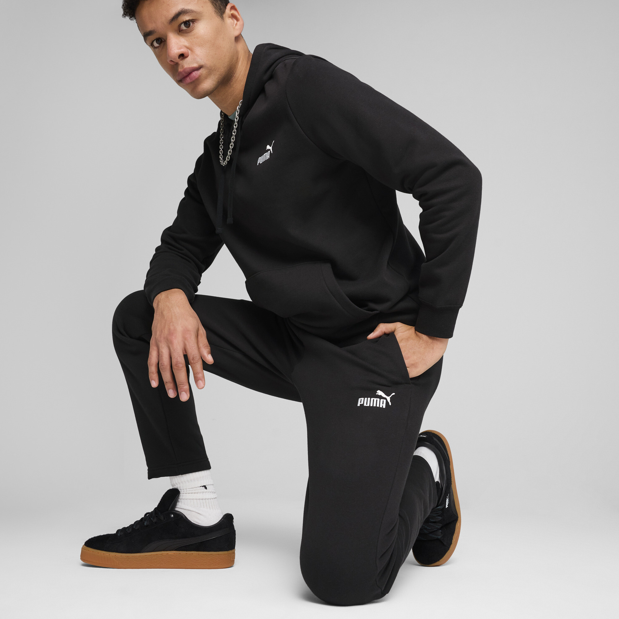 PUMA Essentials No. 1-logo sweatpant voor Heren, Zwart, Maat 4XL thumbnail 4