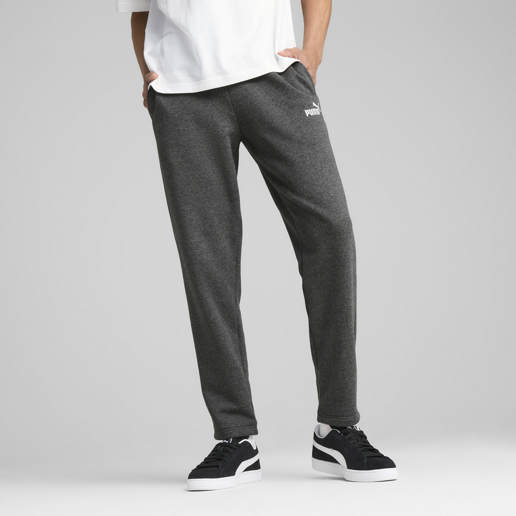 PUMA Essentials No. 1-logo sweatpant voor Heren, Grijs, Maat S