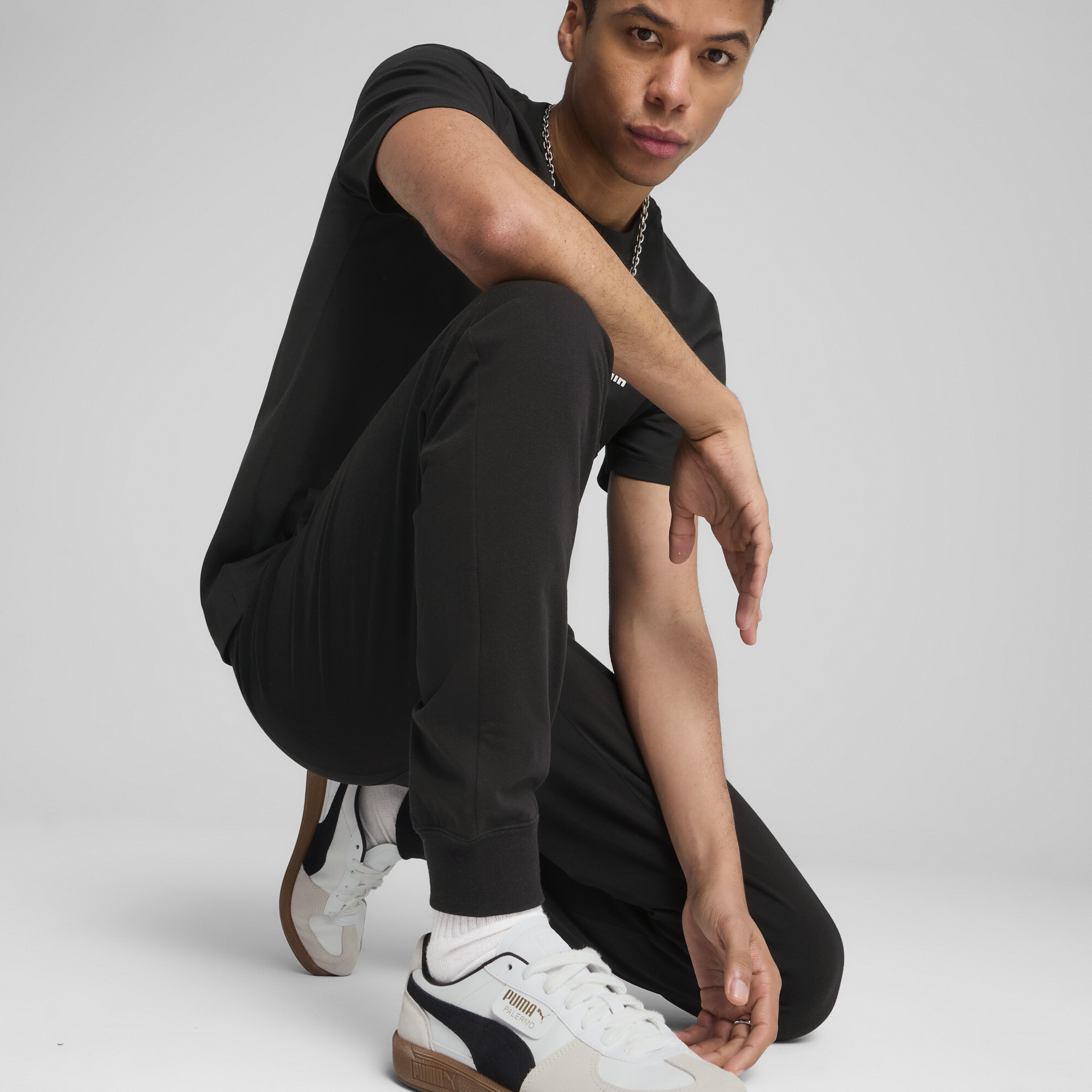 PUMA Essentials No. 1-logo jersey broek voor Heren, Zwart, Maat M thumbnail 7