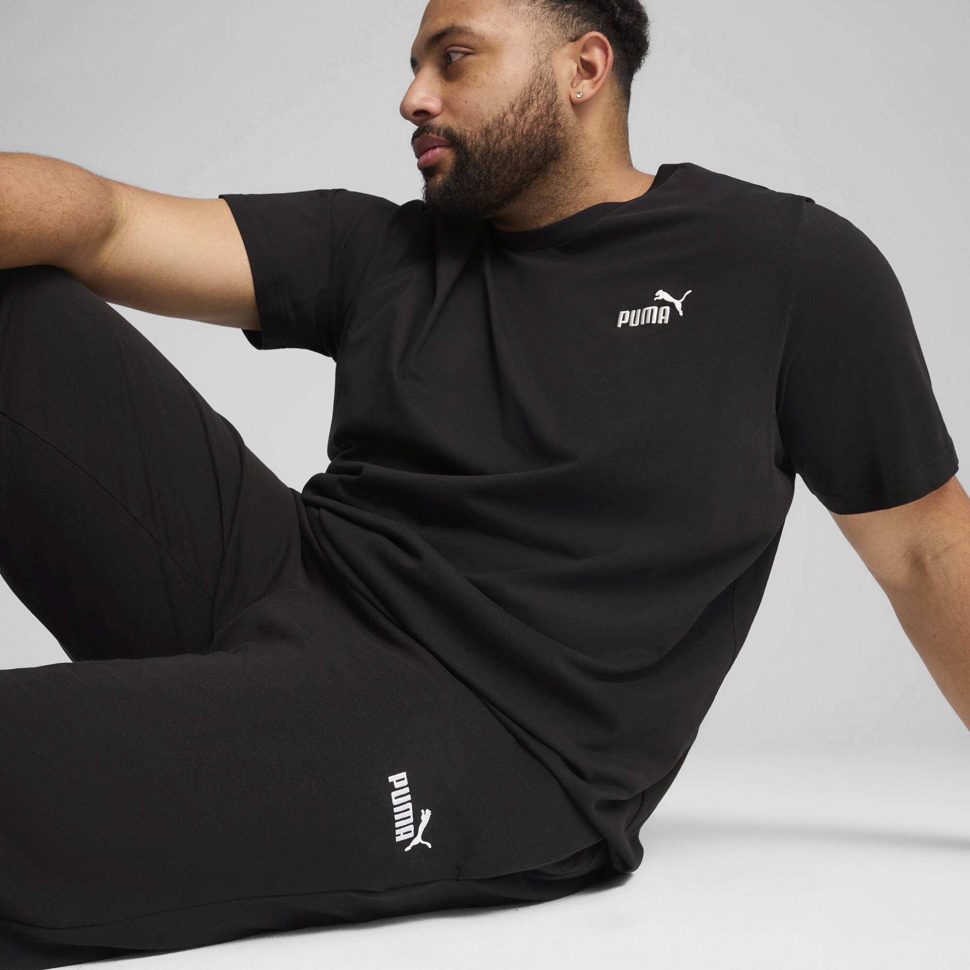 PUMA Essentials No. 1-logo jersey broek voor Heren, Zwart, Maat M thumbnail 4
