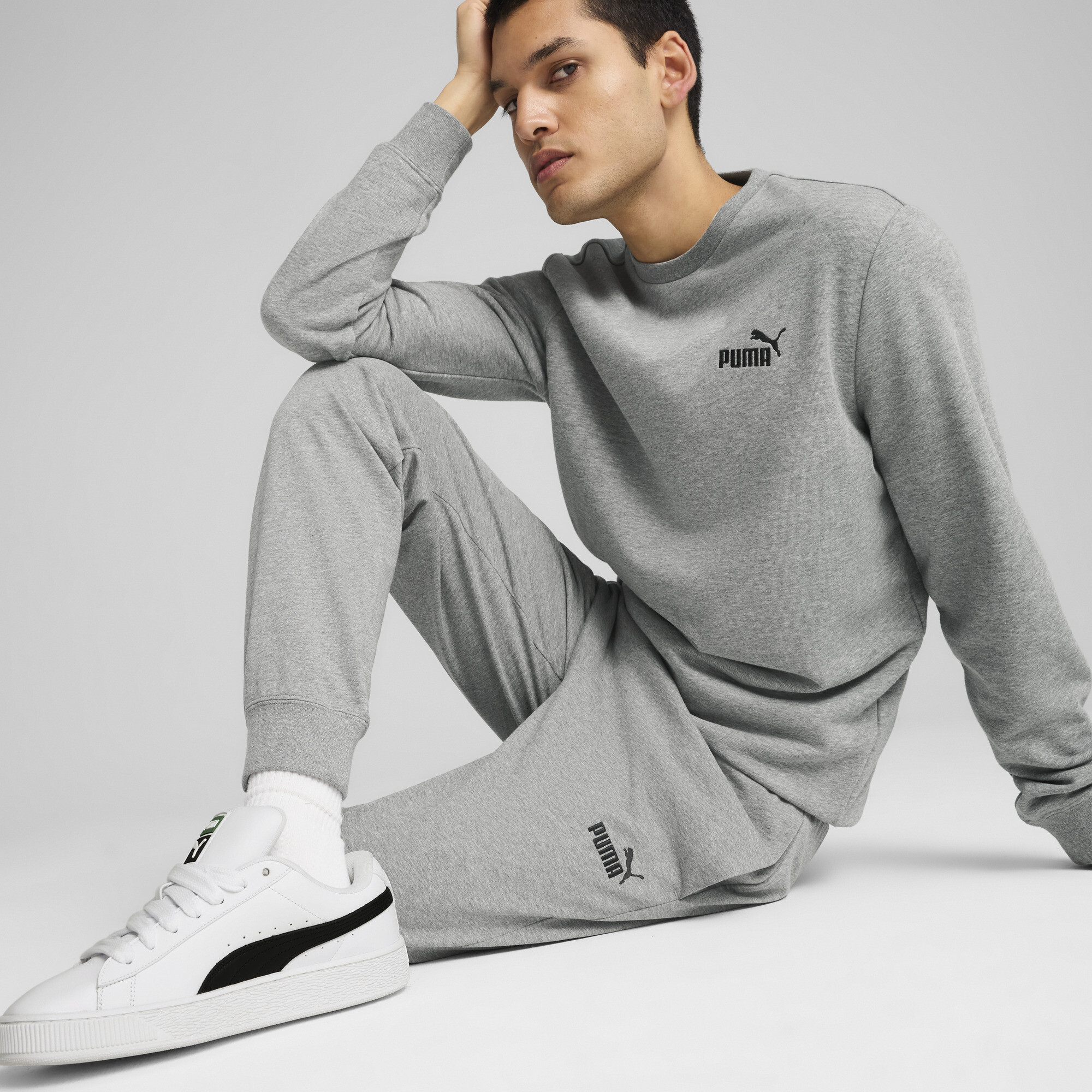 PUMA Essentials No. 1-logo jersey broek voor Heren, Grijs, Maat XXL thumbnail 7