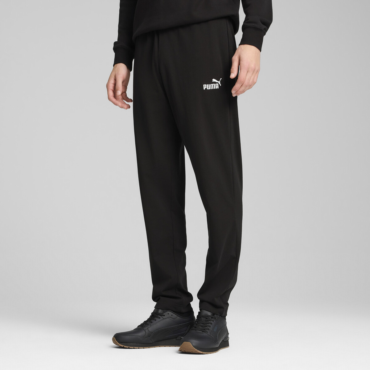 Essentials No. 1 Logo Jersey Pants Men in Black by PUMA, XXL