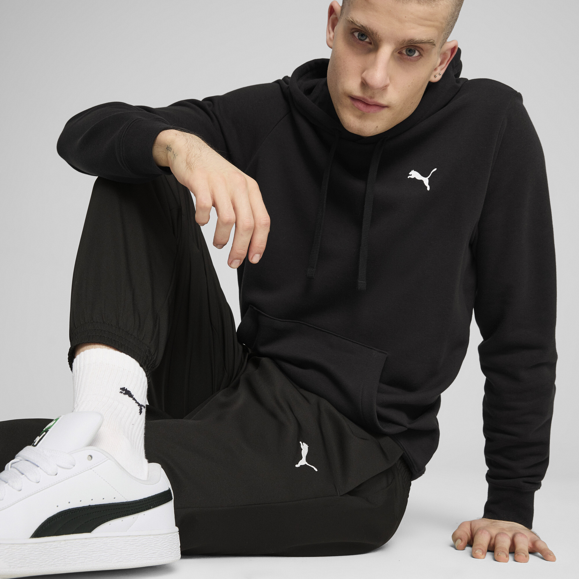 PUMA Essentials geweven broek voor Heren, Zwart, Maat L thumbnail 4