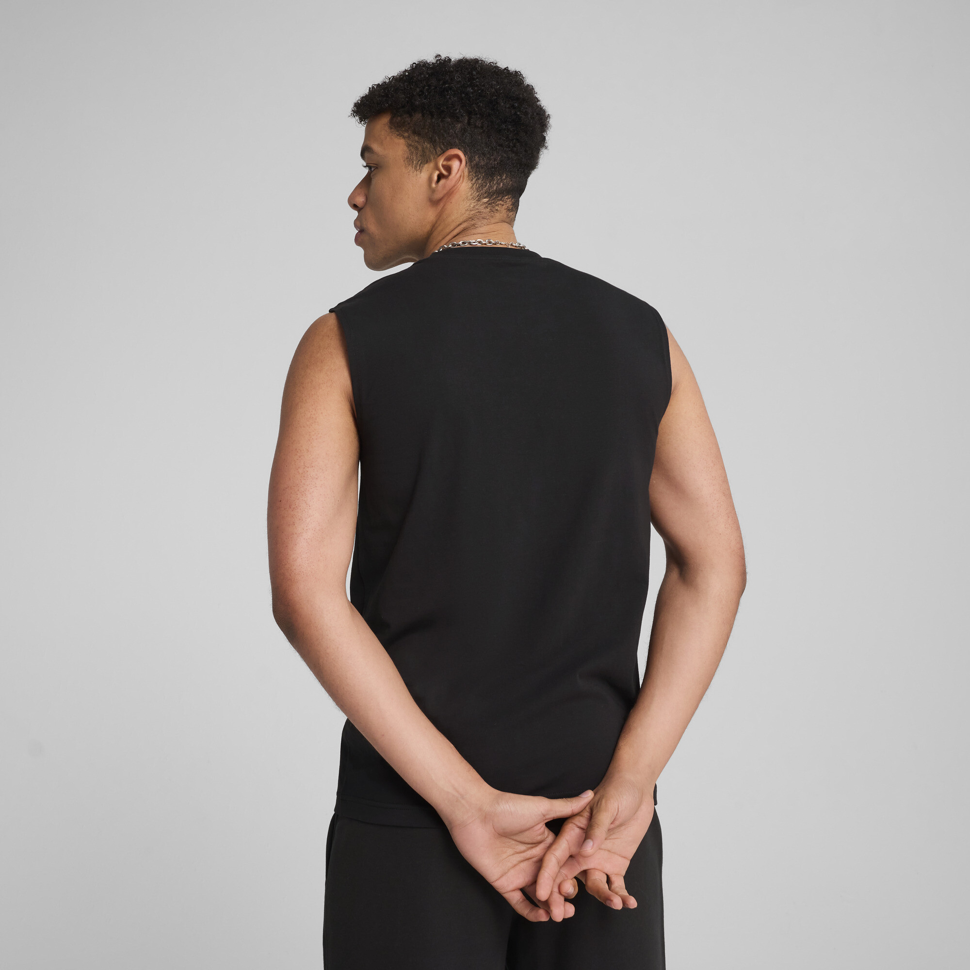 PUMA Essentials No. 1-logo mouwloos T-shirt voor Heren, Zwart, Maat 4XL thumbnail 5