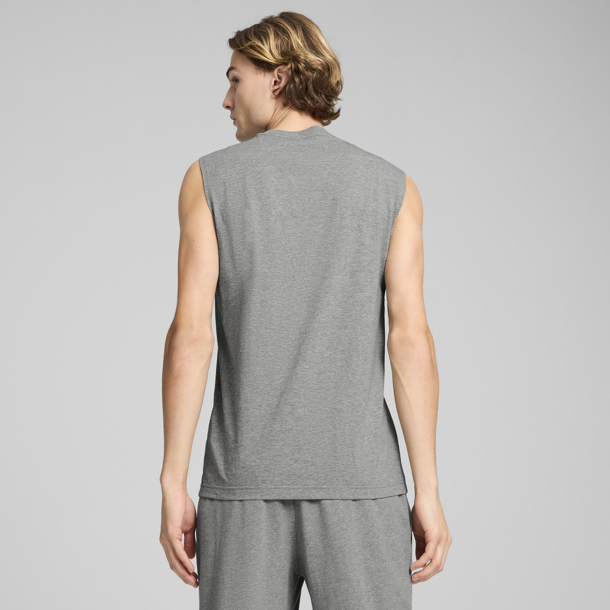 PUMA Essentials No. 1-logo mouwloos T-shirt voor Heren, Grijs, Maat XXL thumbnail 5