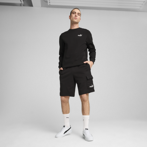 Essentials No. 1 Logo Cargo 10" Shorts Men, PUMA Black, large-ZAF