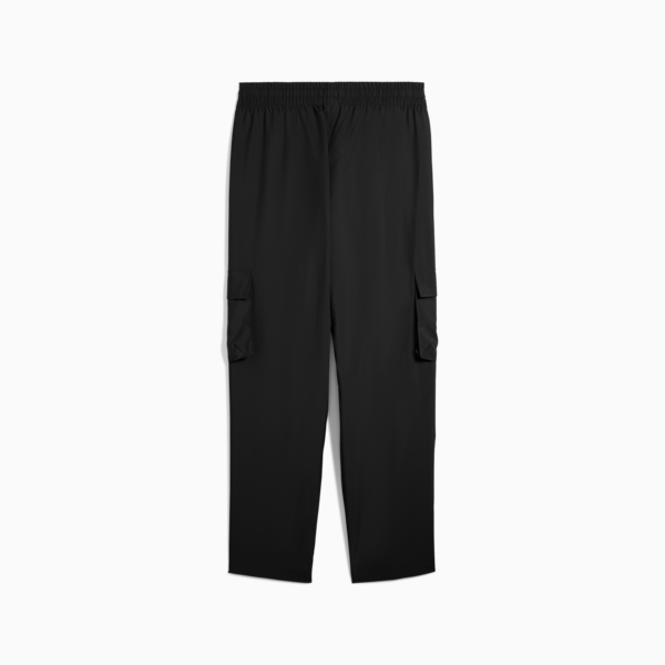 Essentials No. 1 Logo Woven Cargo Pants Men, PUMA Black, large-MEX