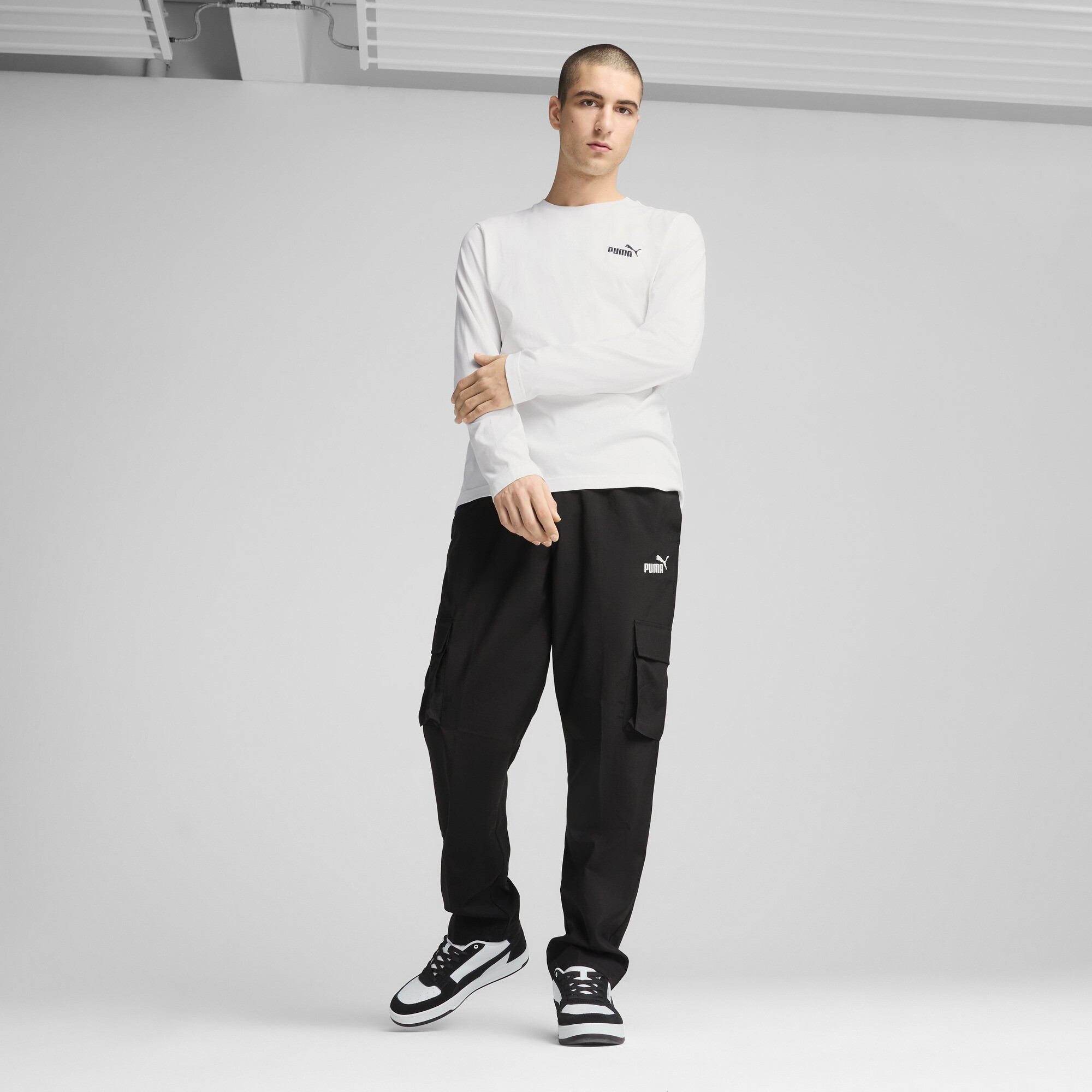 PUMA Essentials No. 1 Logo geweven cargobroek voor Heren, Zwart, Maat 3XL thumbnail 4