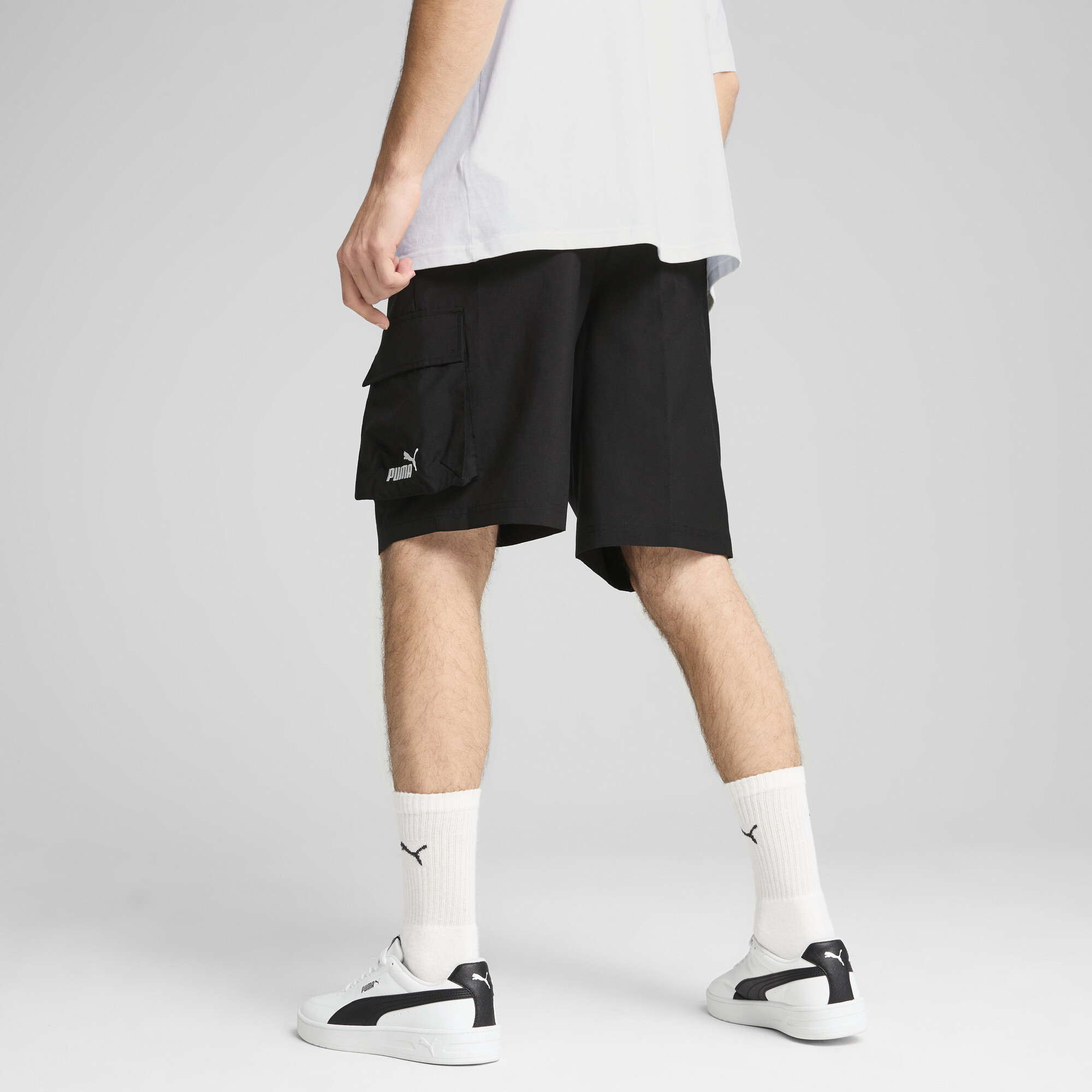 PUMA Essentials No.1 Logo geweven cargoshort voor Heren, Zwart, Maat XL thumbnail 5