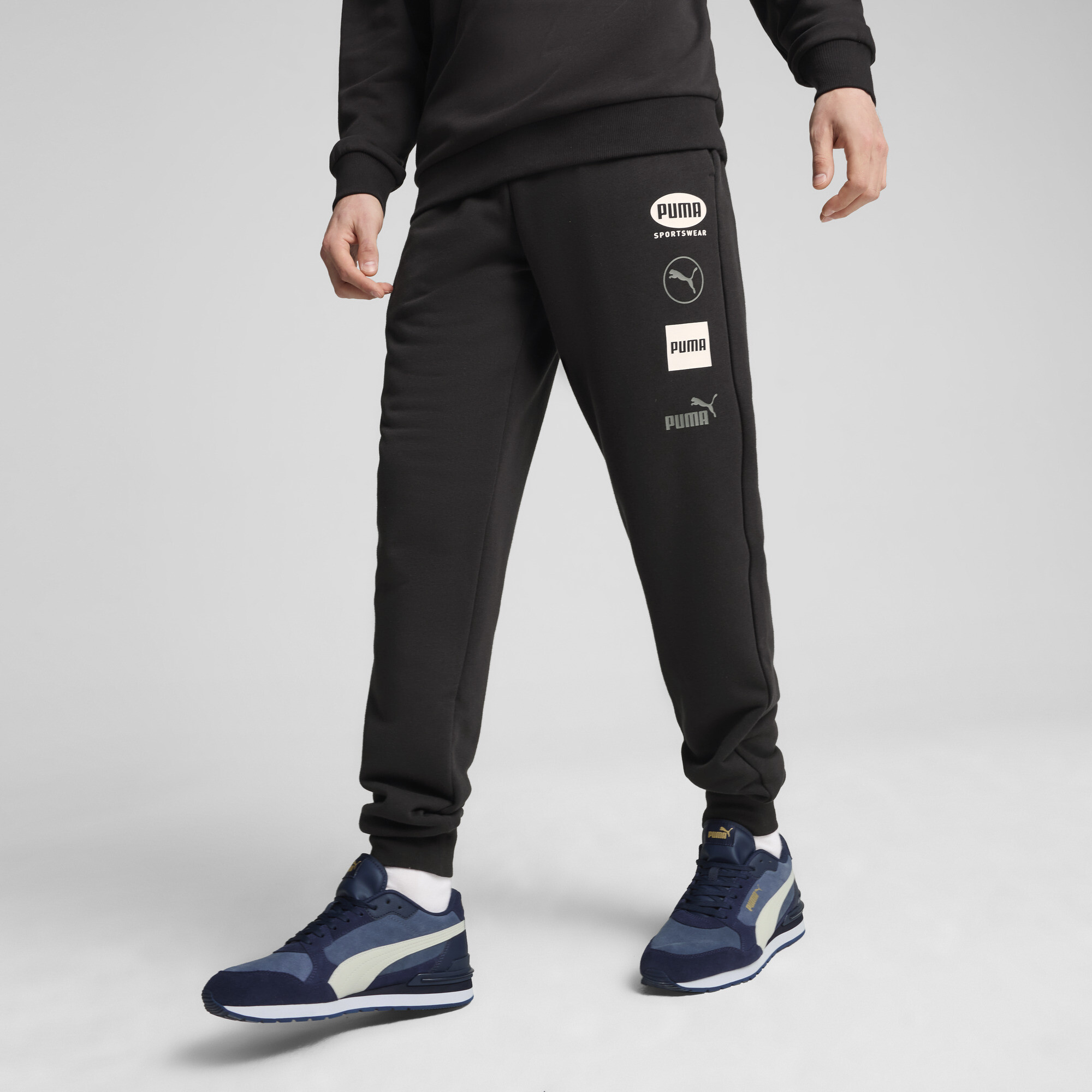 Men's Puma POWER Sweatpants, Black, Size XS, Clothing