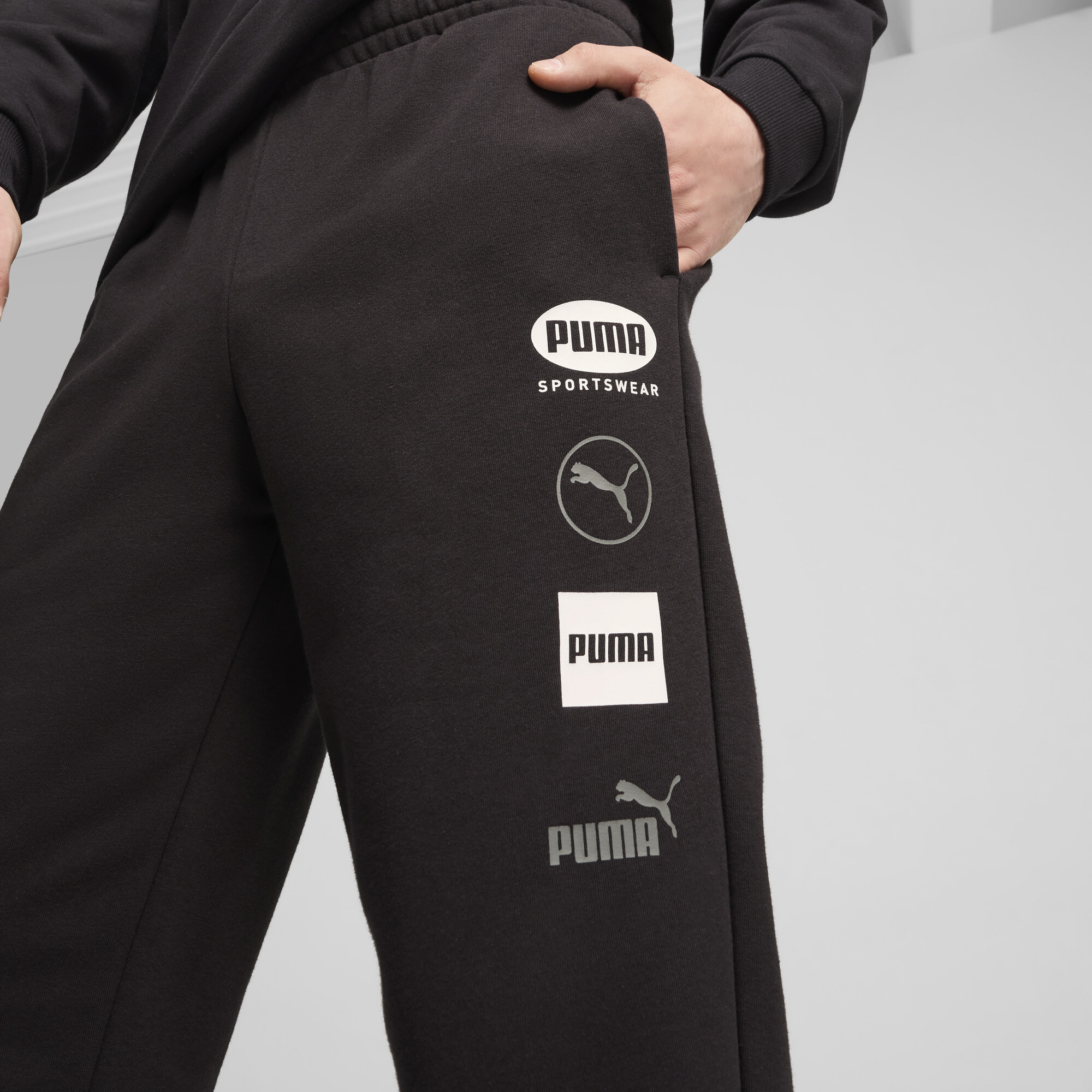 Men's Puma POWER Sweatpants, Black, Size XS, Clothing