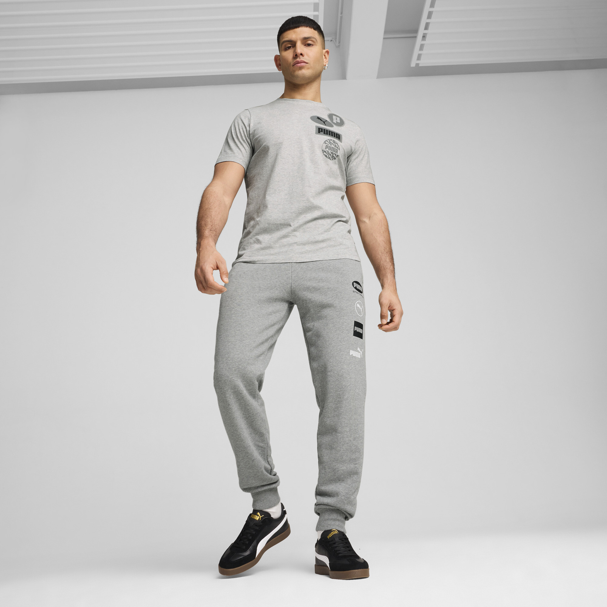 Men's Puma POWER Sweatpants, Gray, Size XL, Clothing