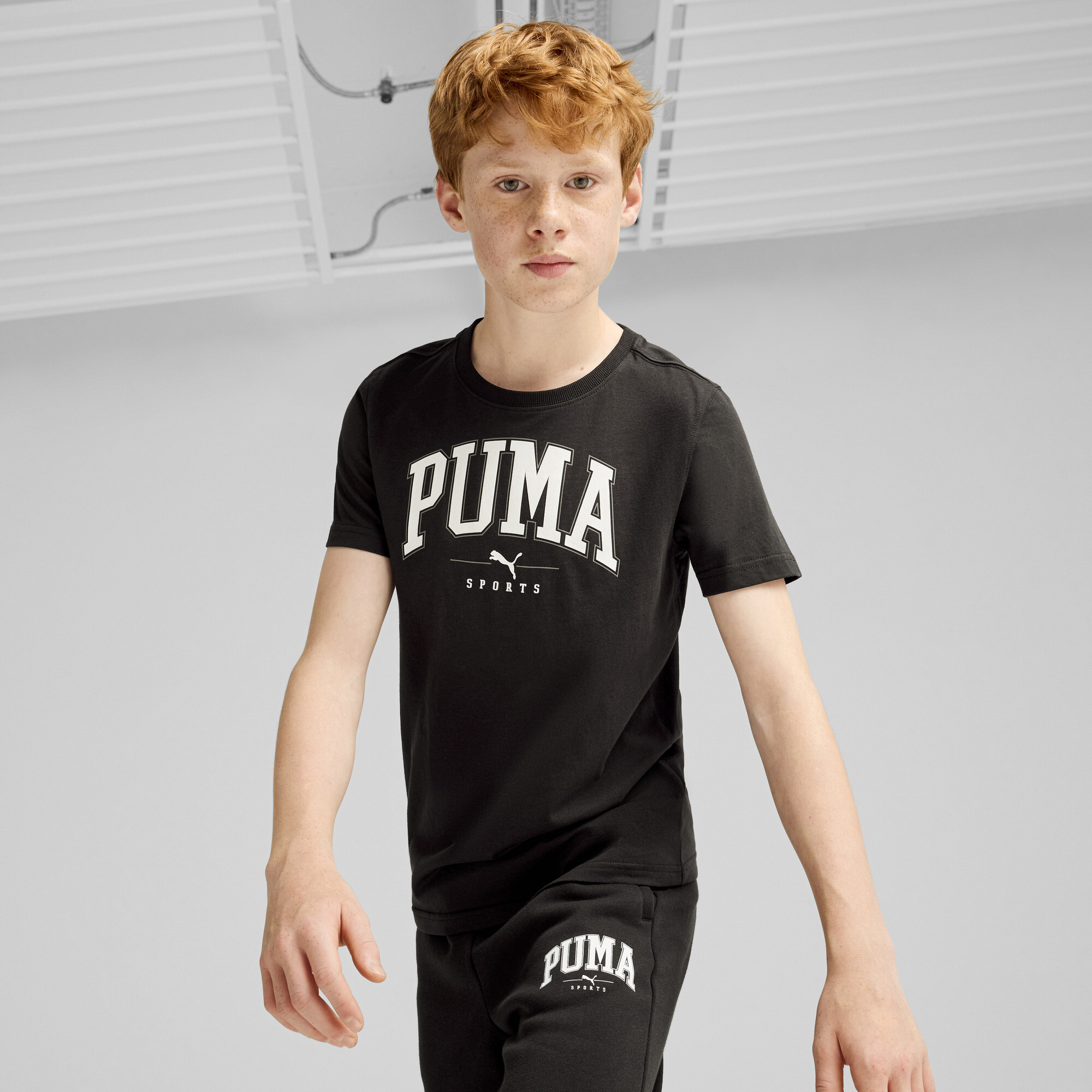 Puma SQUAD Big Graphic T-Shirt Teenager Für Herren Für Damen Für Kinder | Mit Print | Black | Größe: 15-16Y