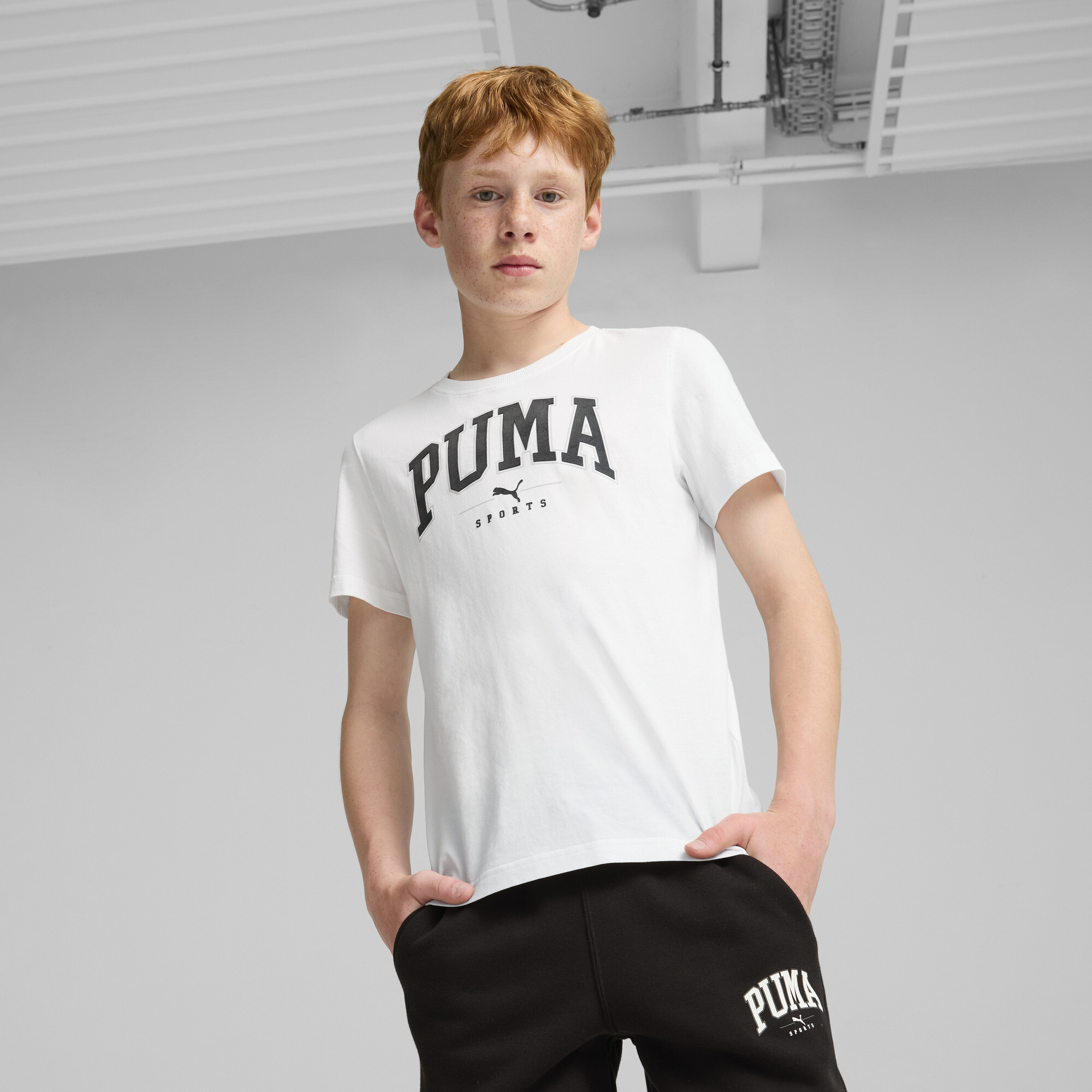 Puma SQUAD Big Graphic T-Shirt Teenager Für Herren Für Damen Für Kinder | Mit Plain | White | Größe: 9-10Y