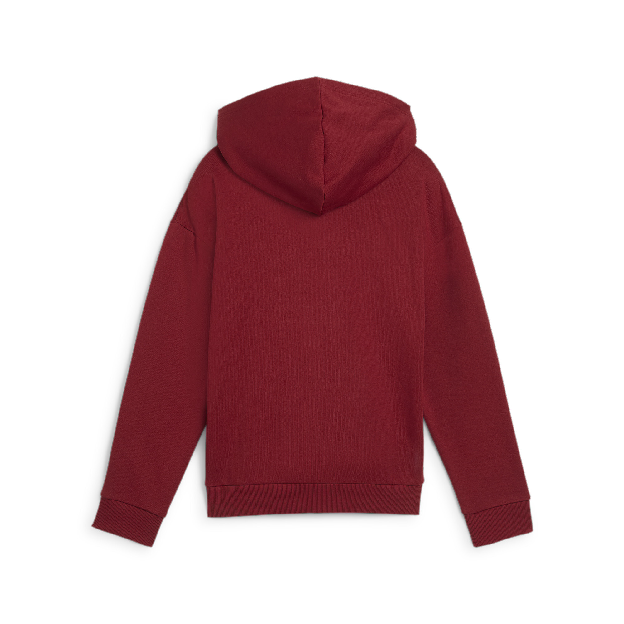 Women's Puma ESS+ SCRIPT Hoodie Youth, Red, Size 5-6Y, Clothing