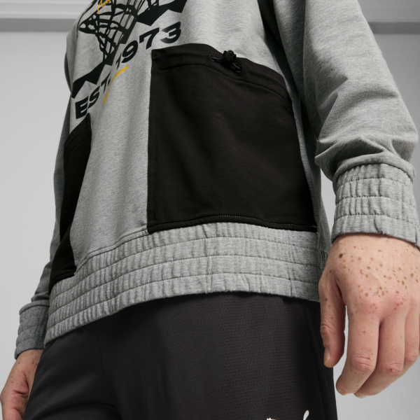 Sudadera de básquetbol hombre Winning Shot, Medium Gray Heather, large-MEX