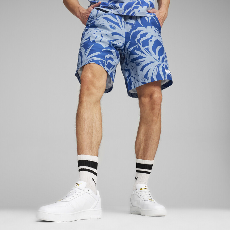 Men's PUMA PALM RESORT Football Shorts in Blue size XL