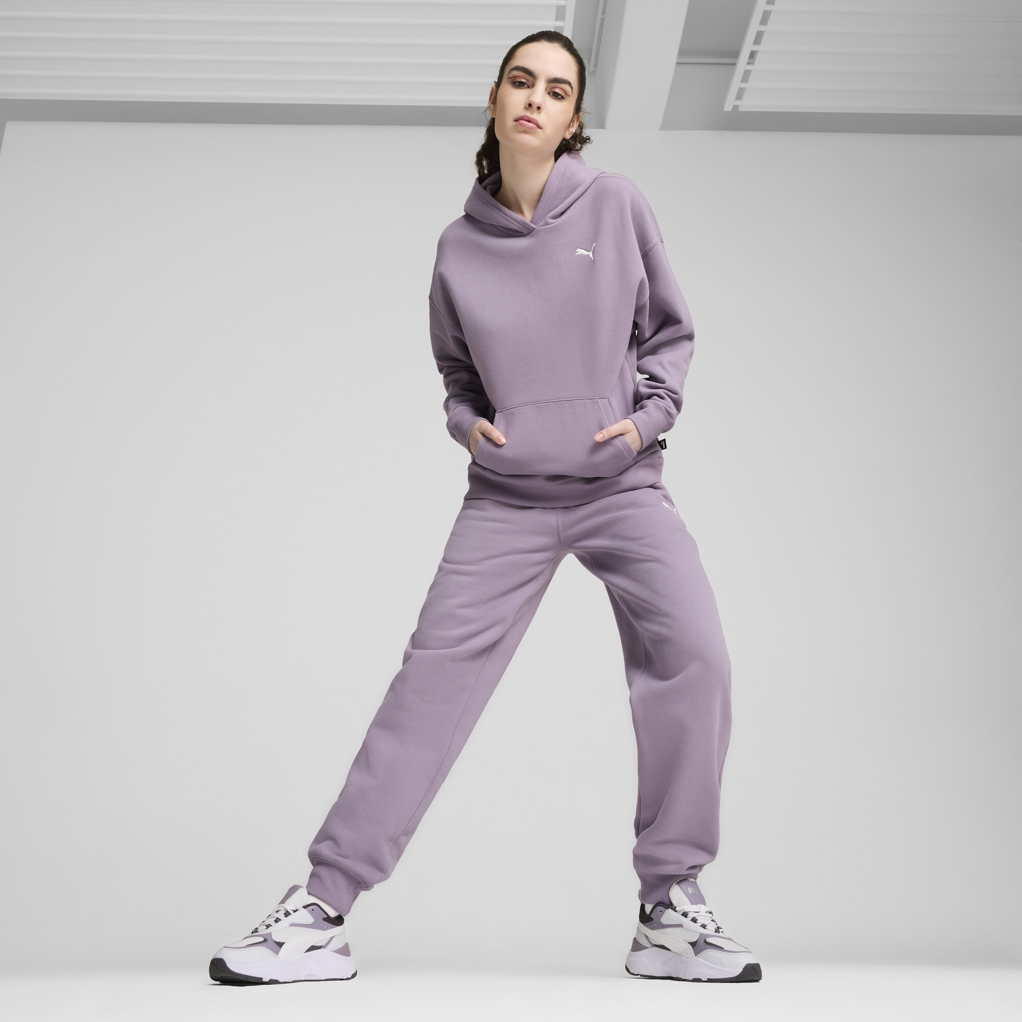 Women's Puma Loungewear Tracksuit, Purple, Size XS, Clothing