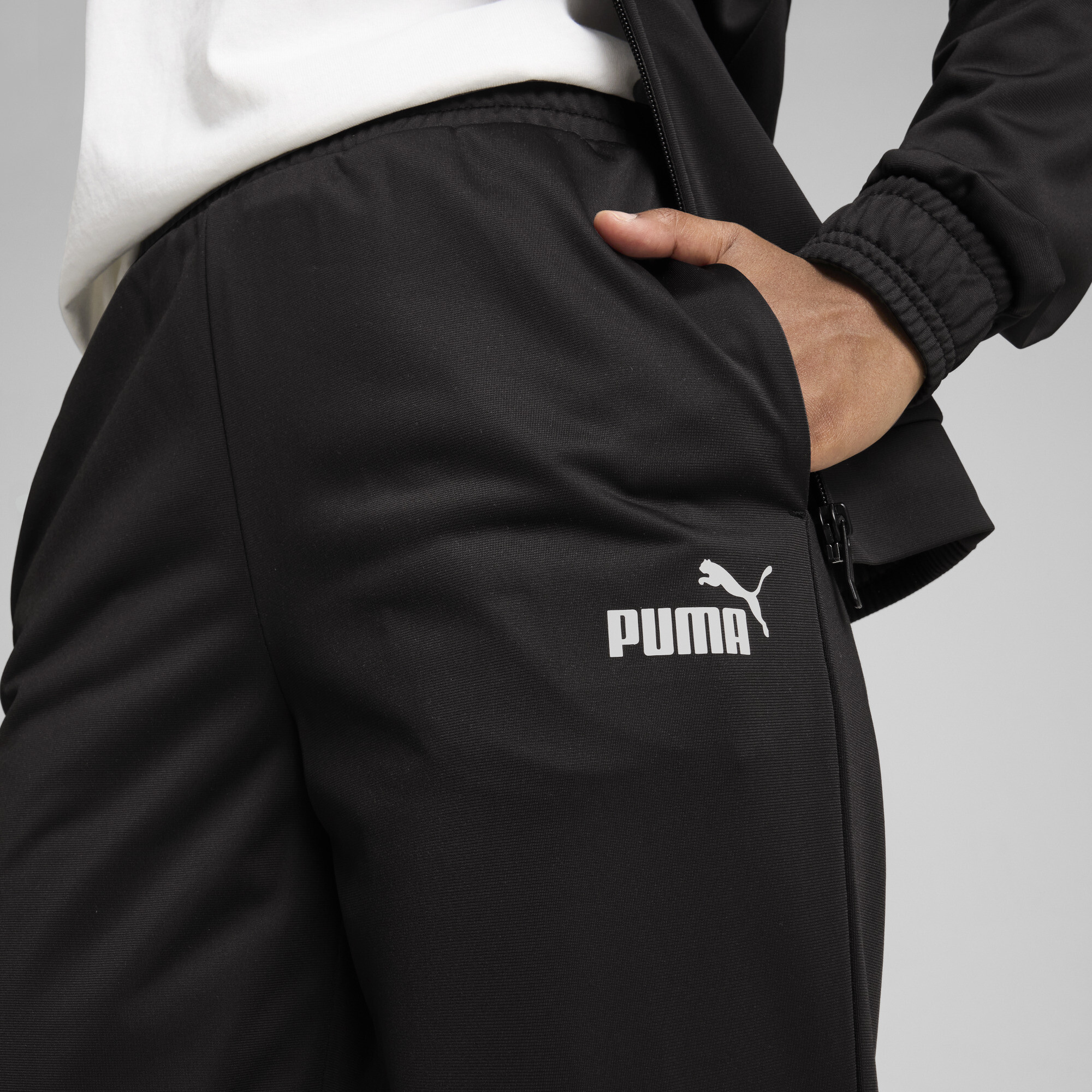 Women's Puma Poly Tracksuit, Black, Size L, Clothing