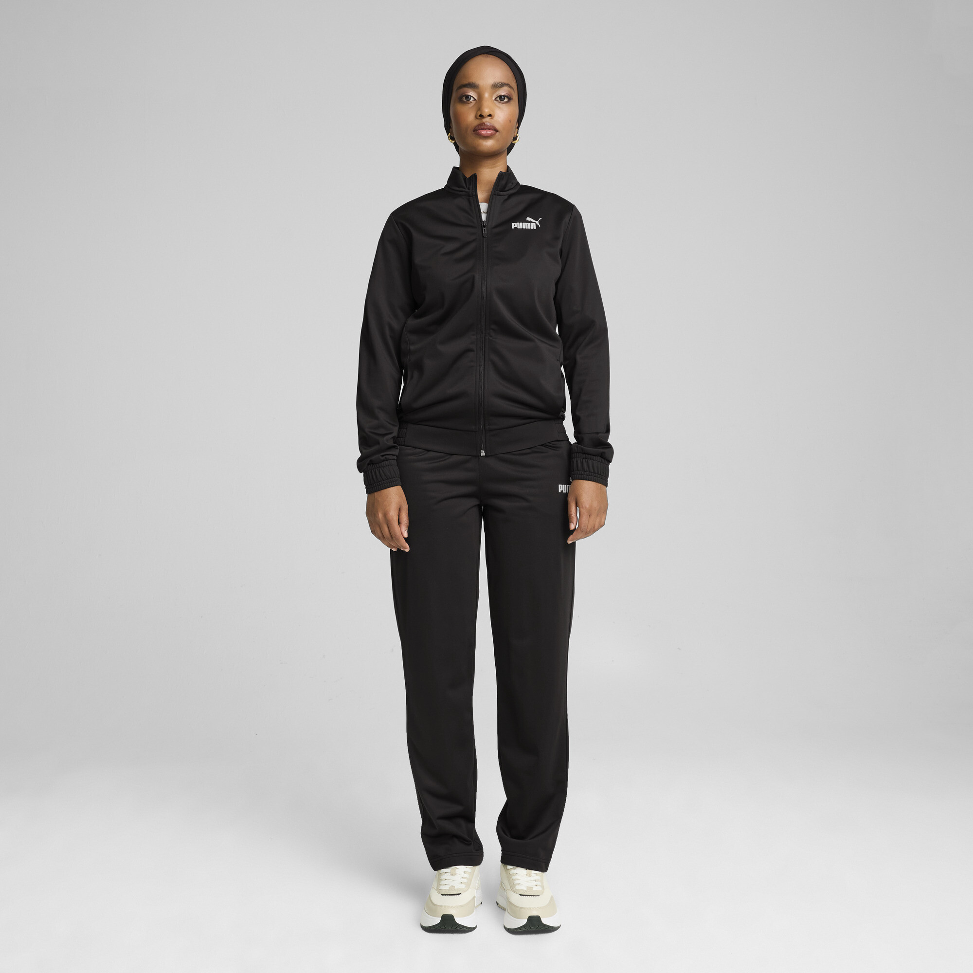 Women's Puma Poly Tracksuit, Black, Size L, Clothing