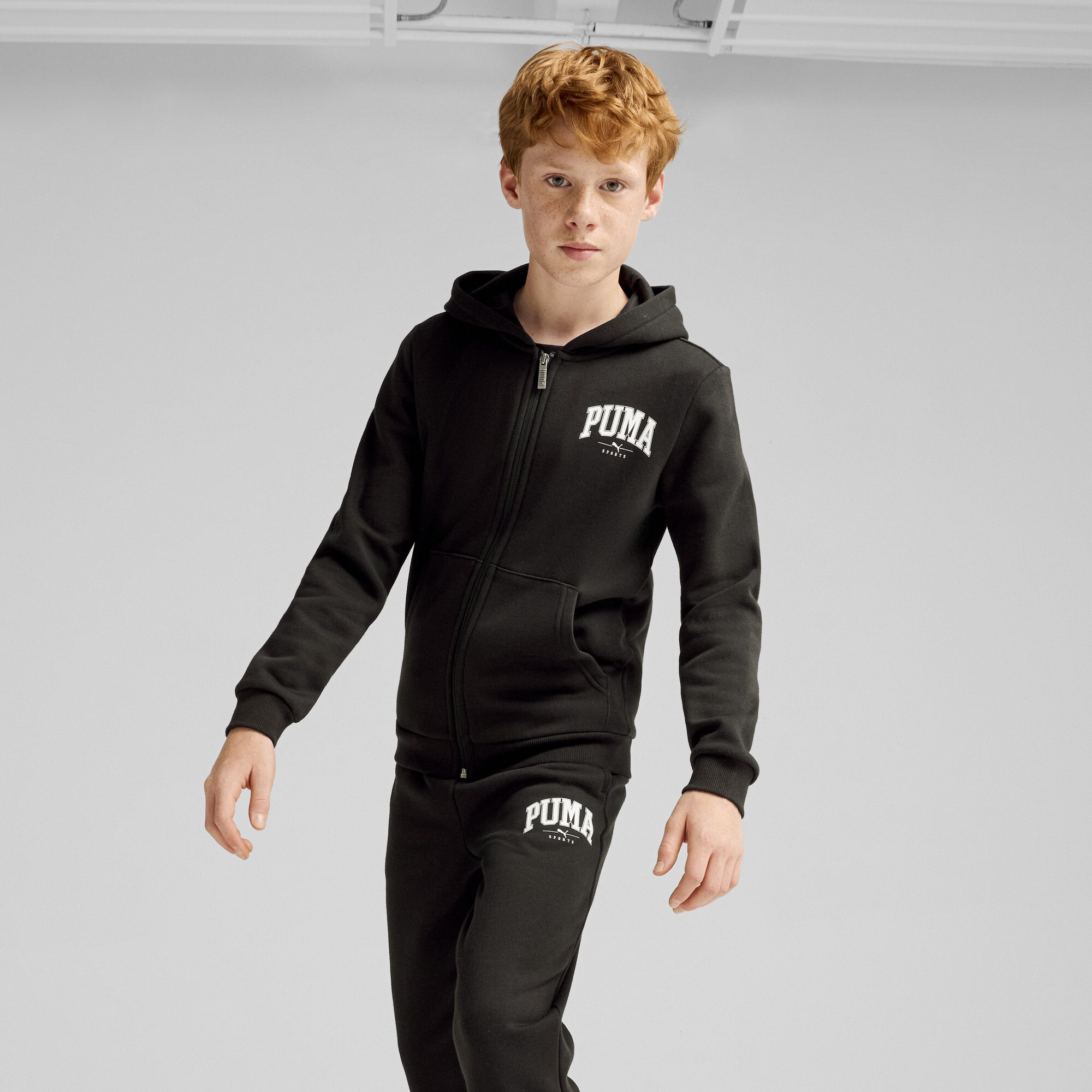 Men's Puma SQUAD Sweat Suit Youth, Black, Size 13-14Y, Clothing